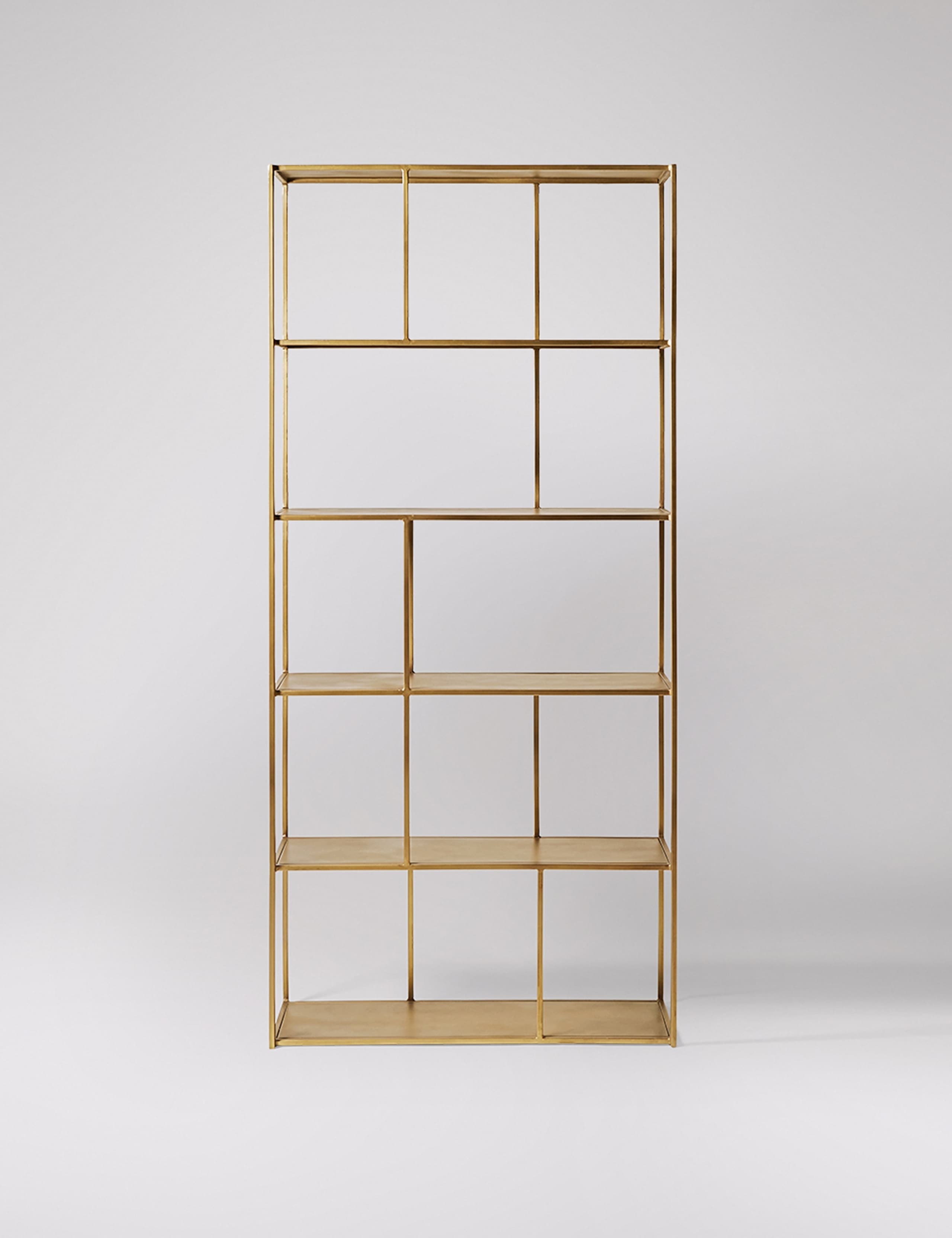 Aero Brass Effect Metal Shelving Unit