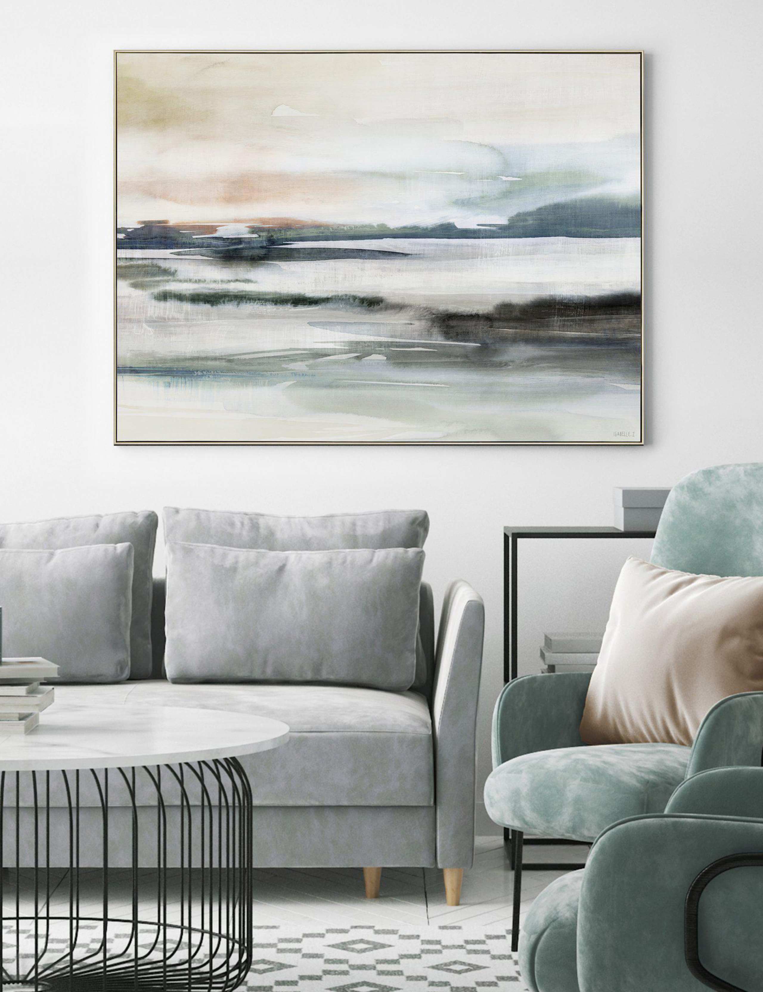 Illusion Rectangle Framed Art