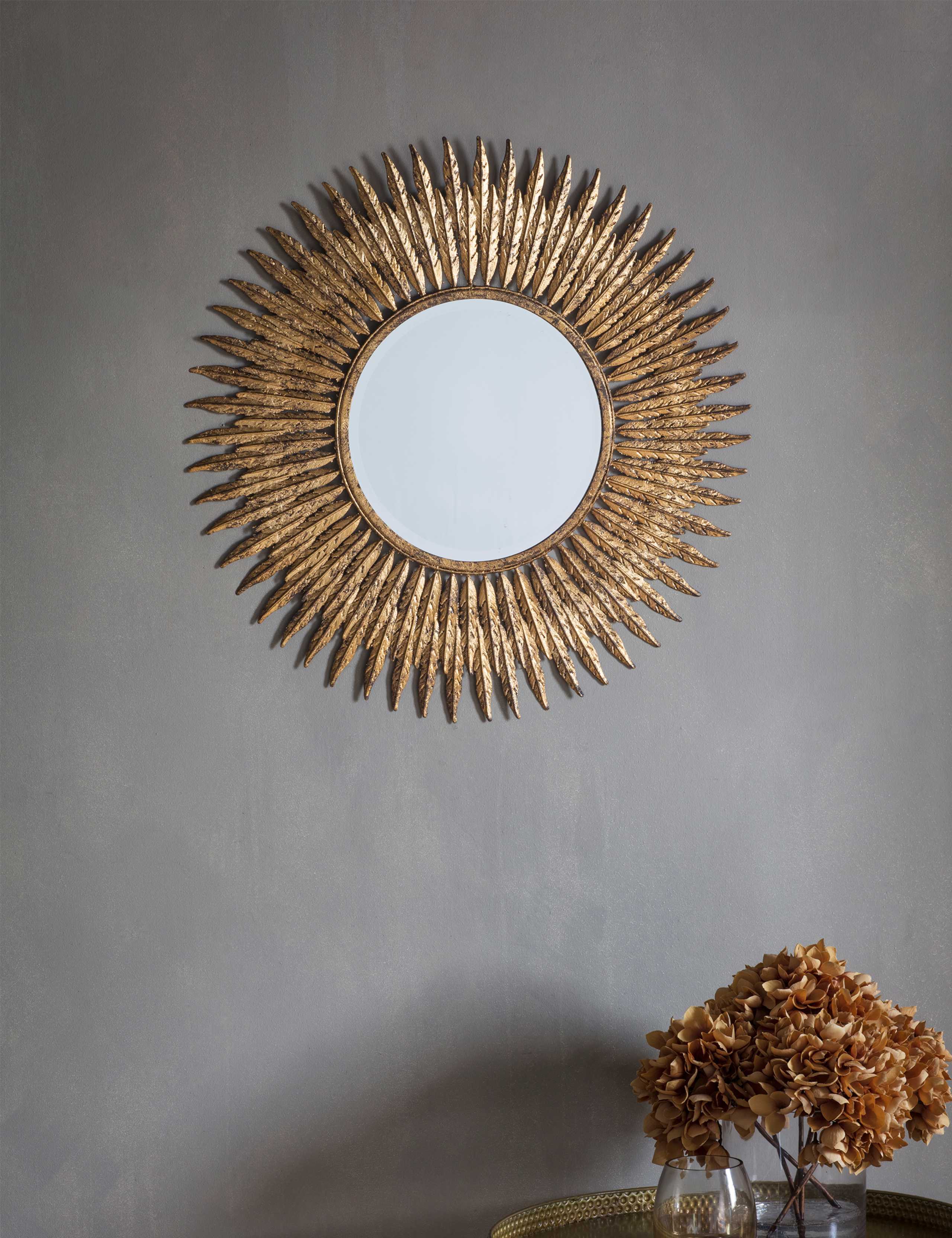 Quill Small Round Wall Mirror