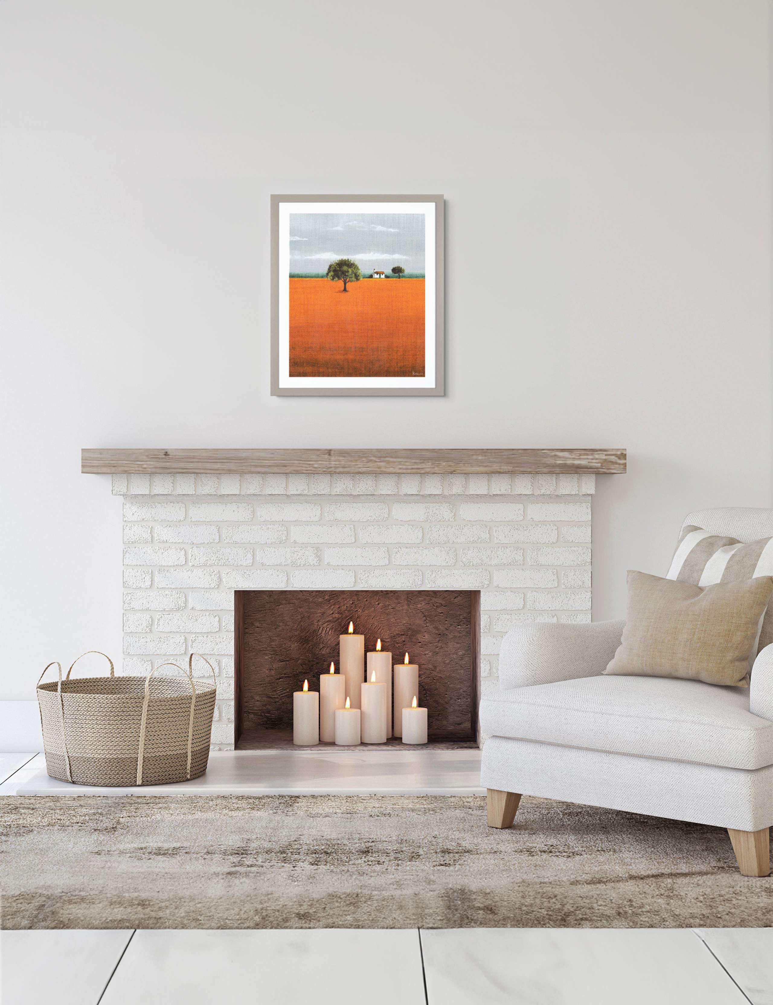 Evening Glow Nature Rectangle Framed Art