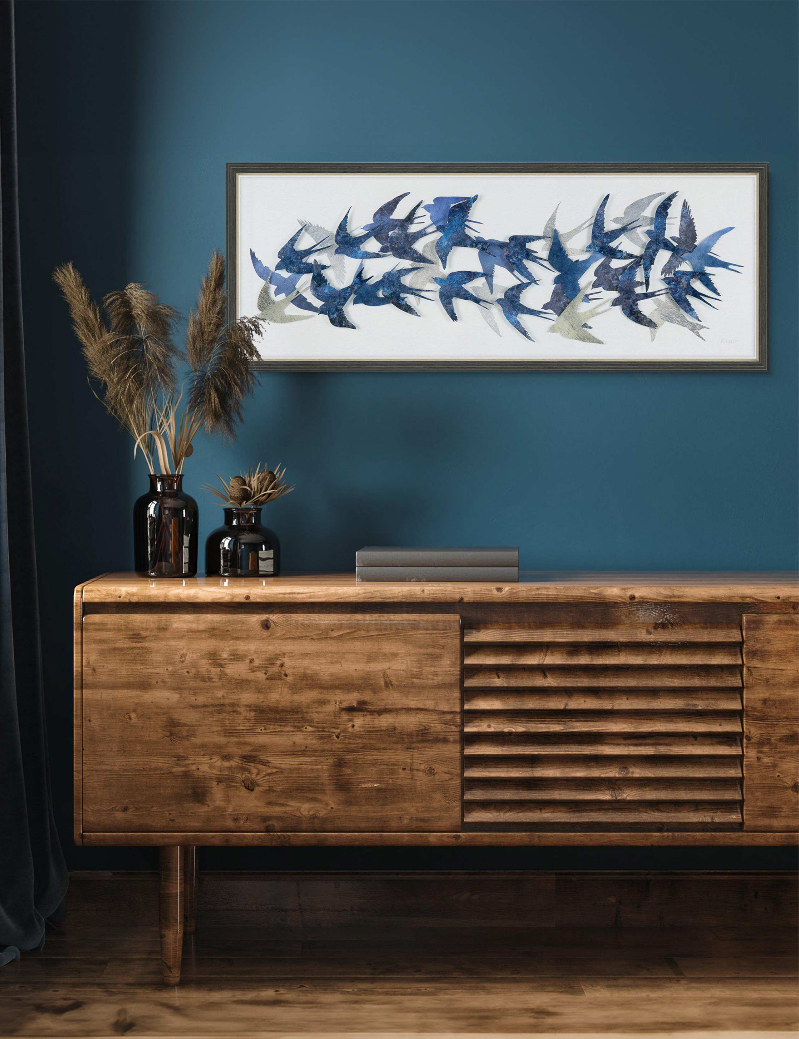 Flock Together Birds Rectangle Framed Art