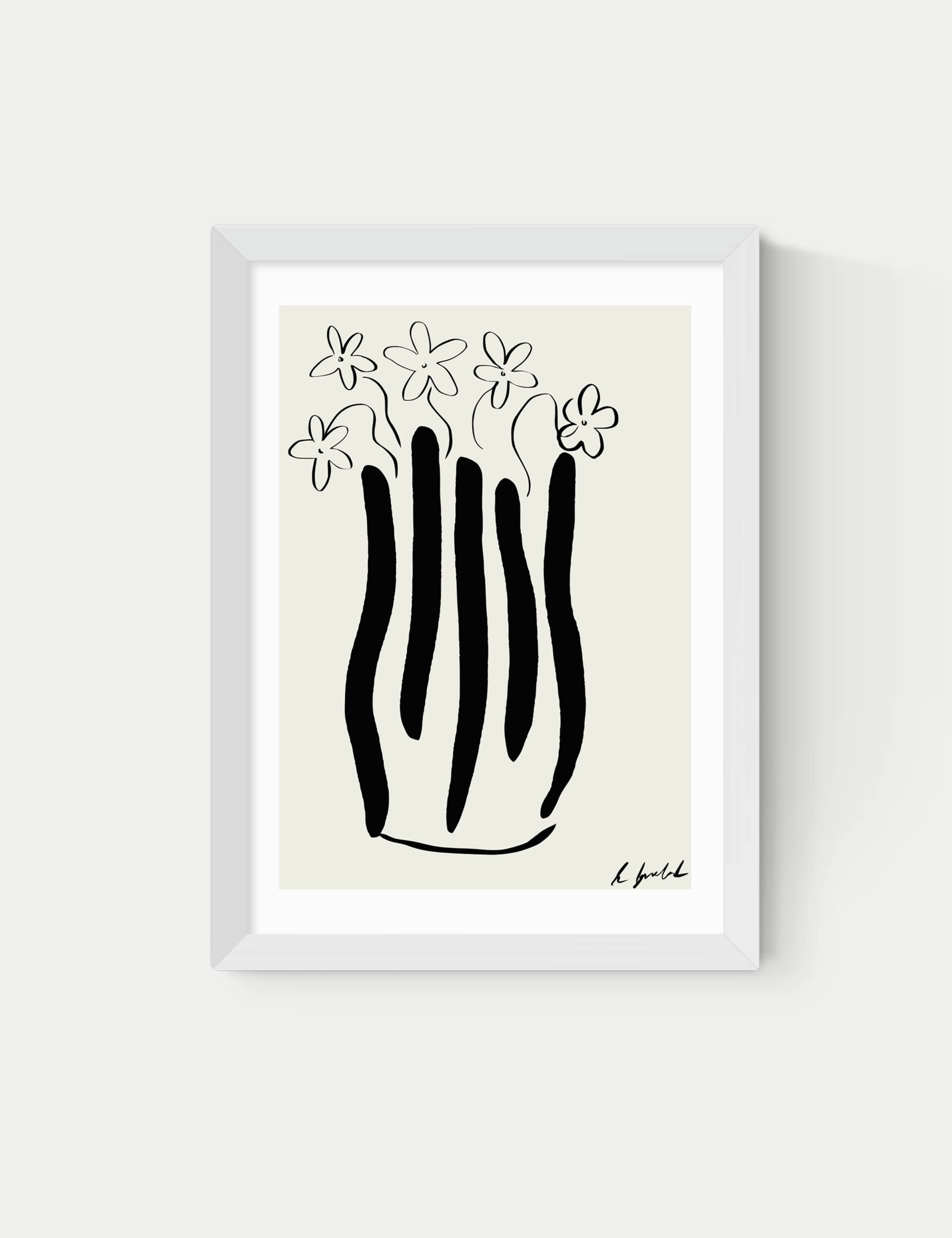Abstract Vase Framed Art