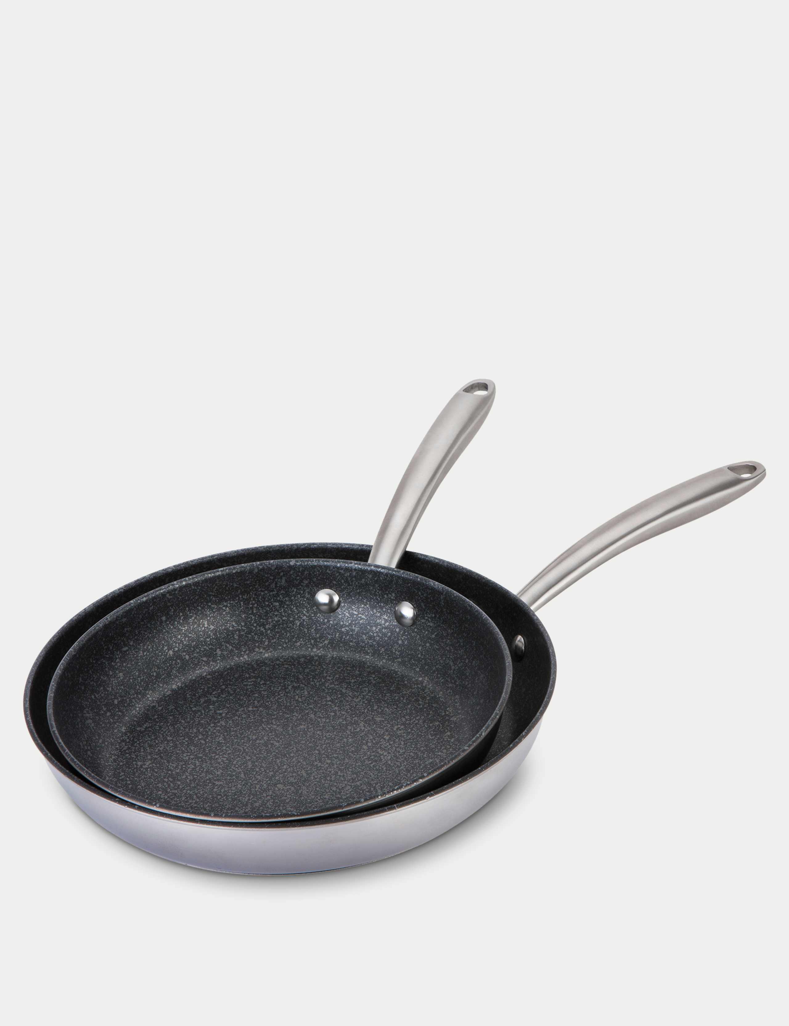 Scratch Guard Stainless Steel Frying Pan Set