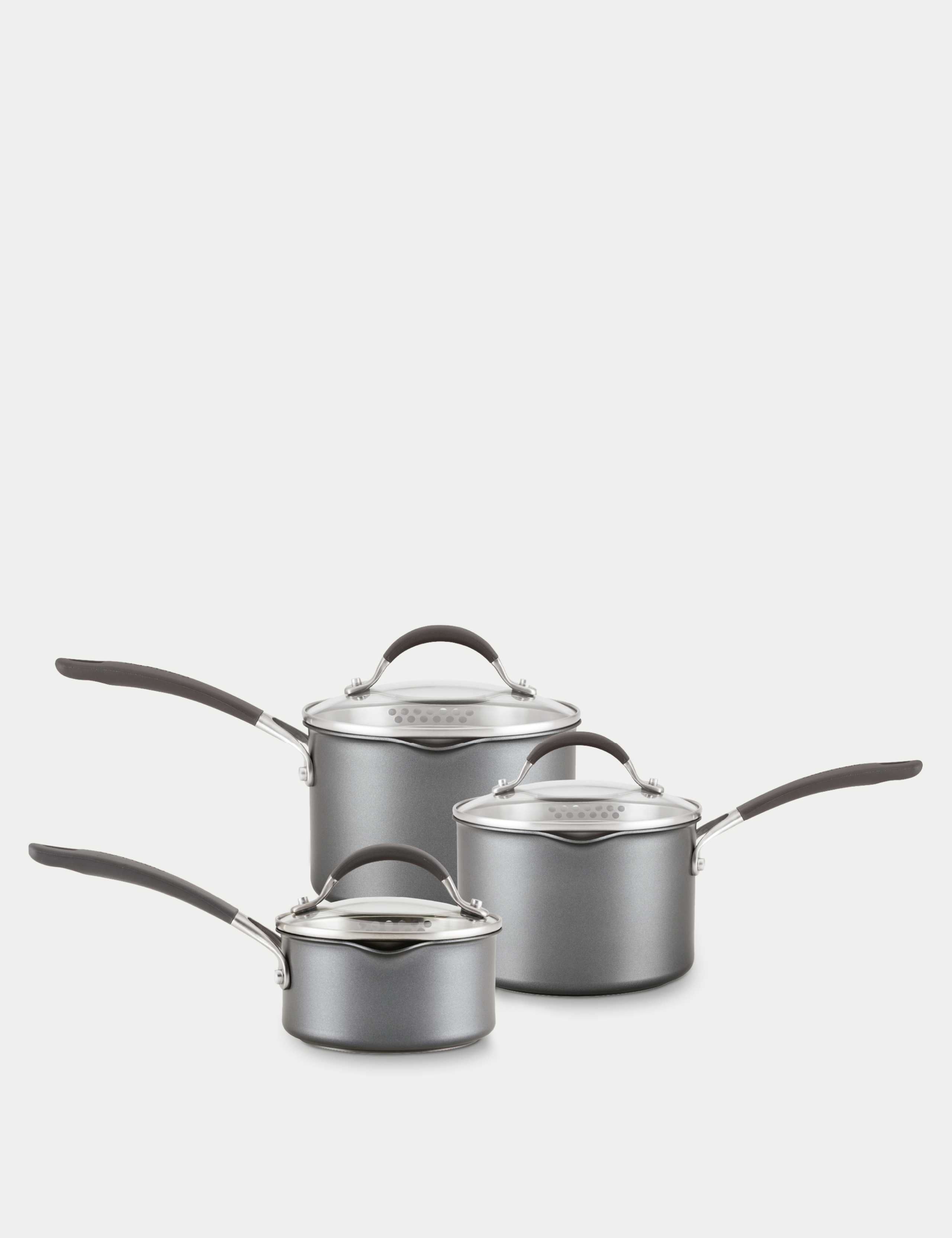 Scratch Defense Non Stick Saucepan Set of 3