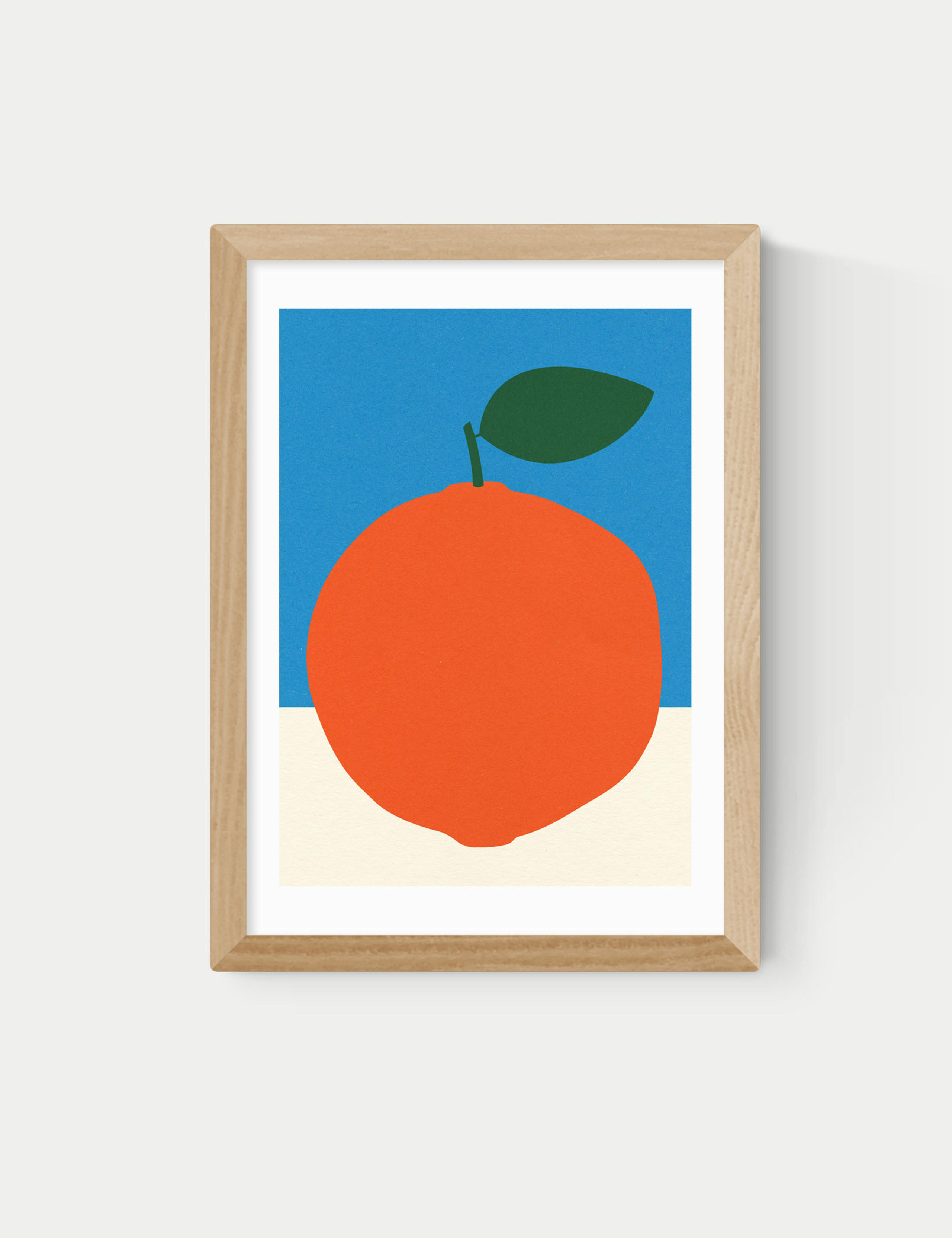Orange (Blue & Orange) Framed Art