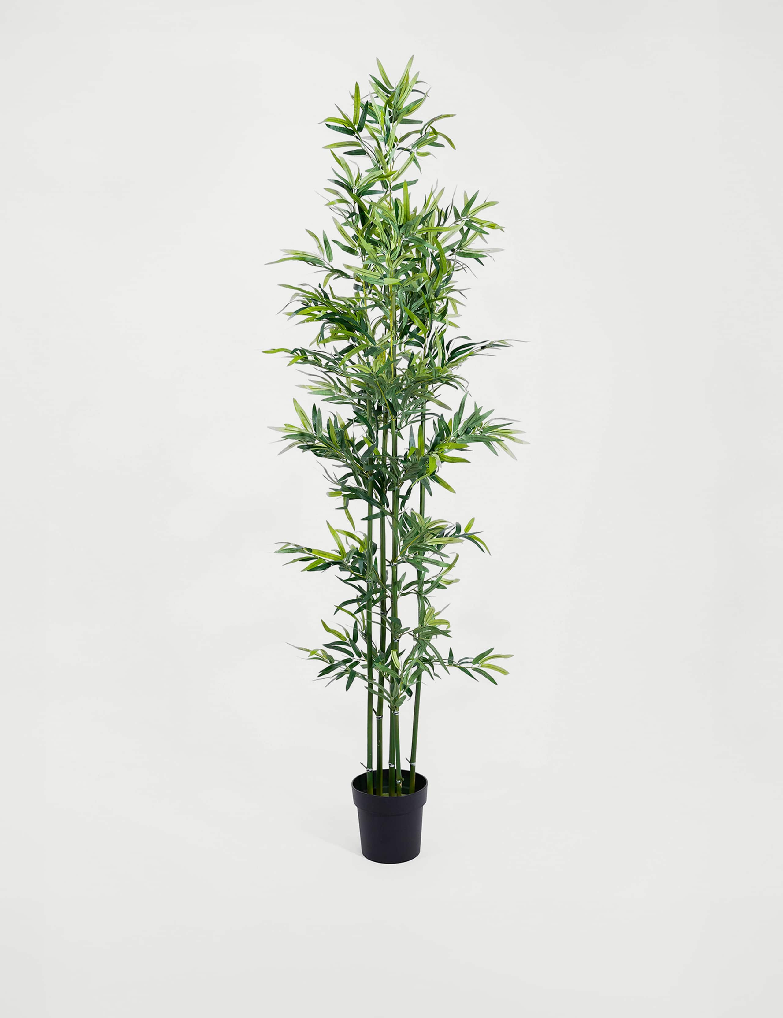 7ft Artificial Green Stem Bamboo in Pot