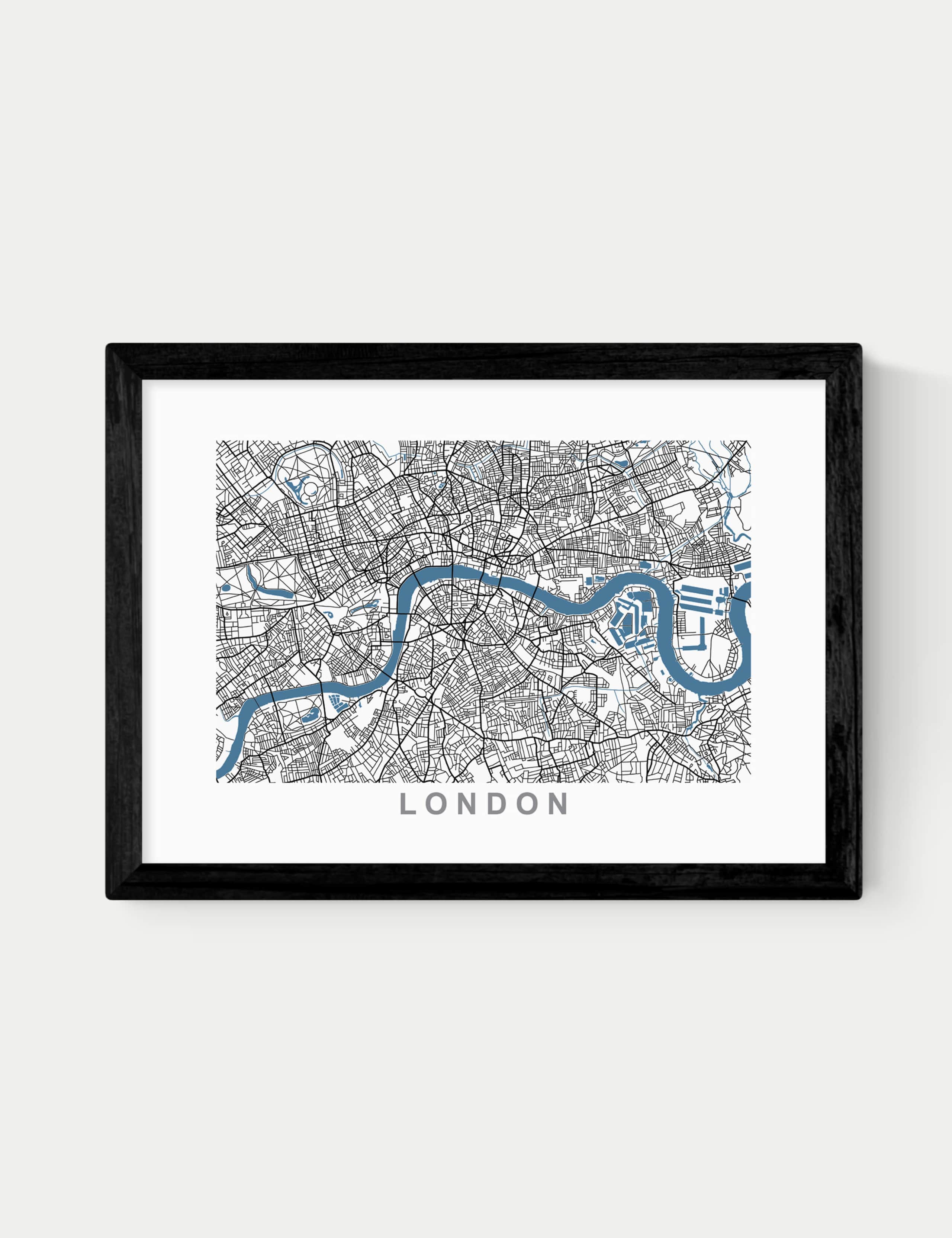 London Map Framed Art