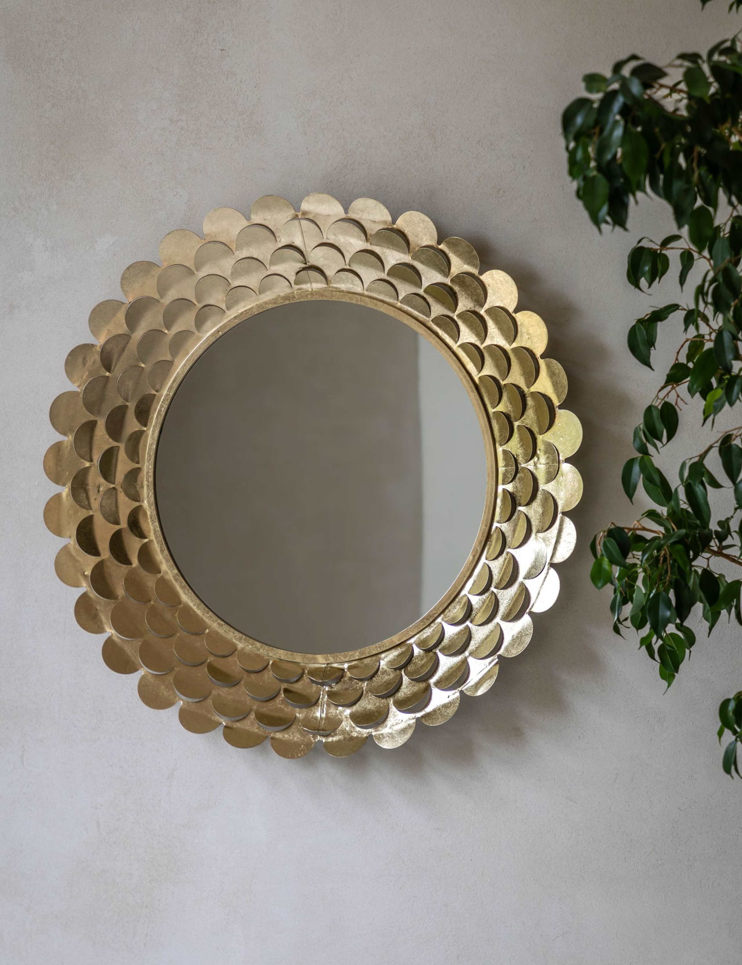 Windsor Metal Large Round Wall Mirror