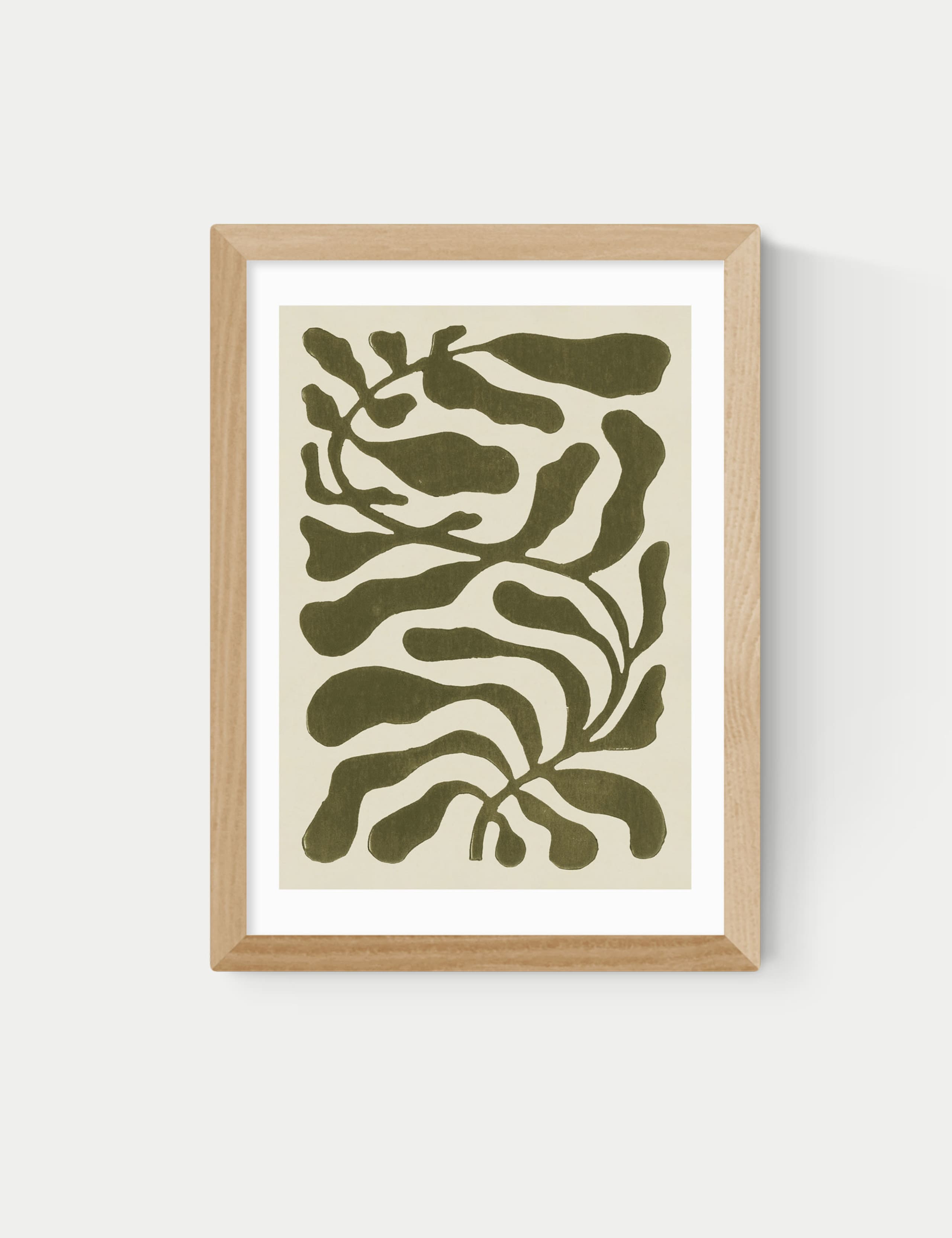 One Hundred Leaved Plant Green Framed Art