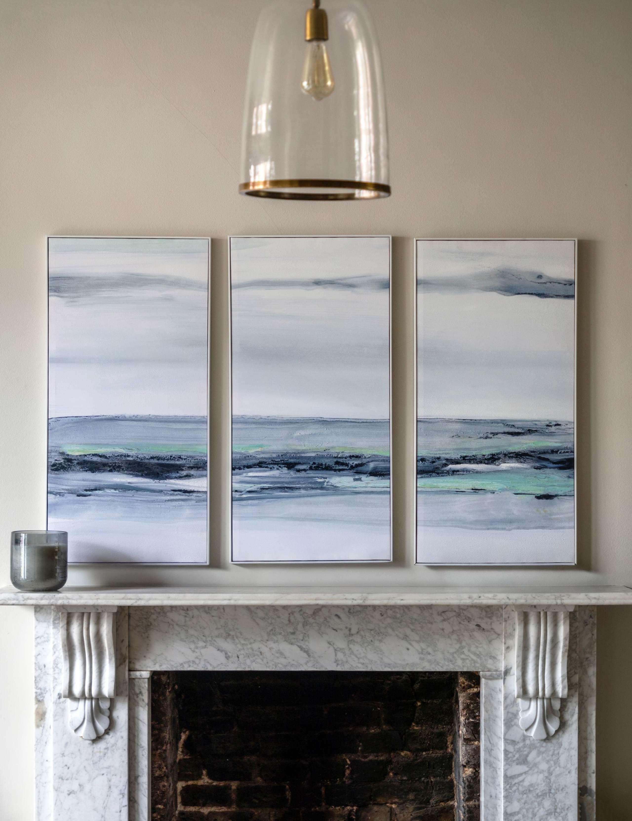 Set of 3 Clouded View Framed Canvas