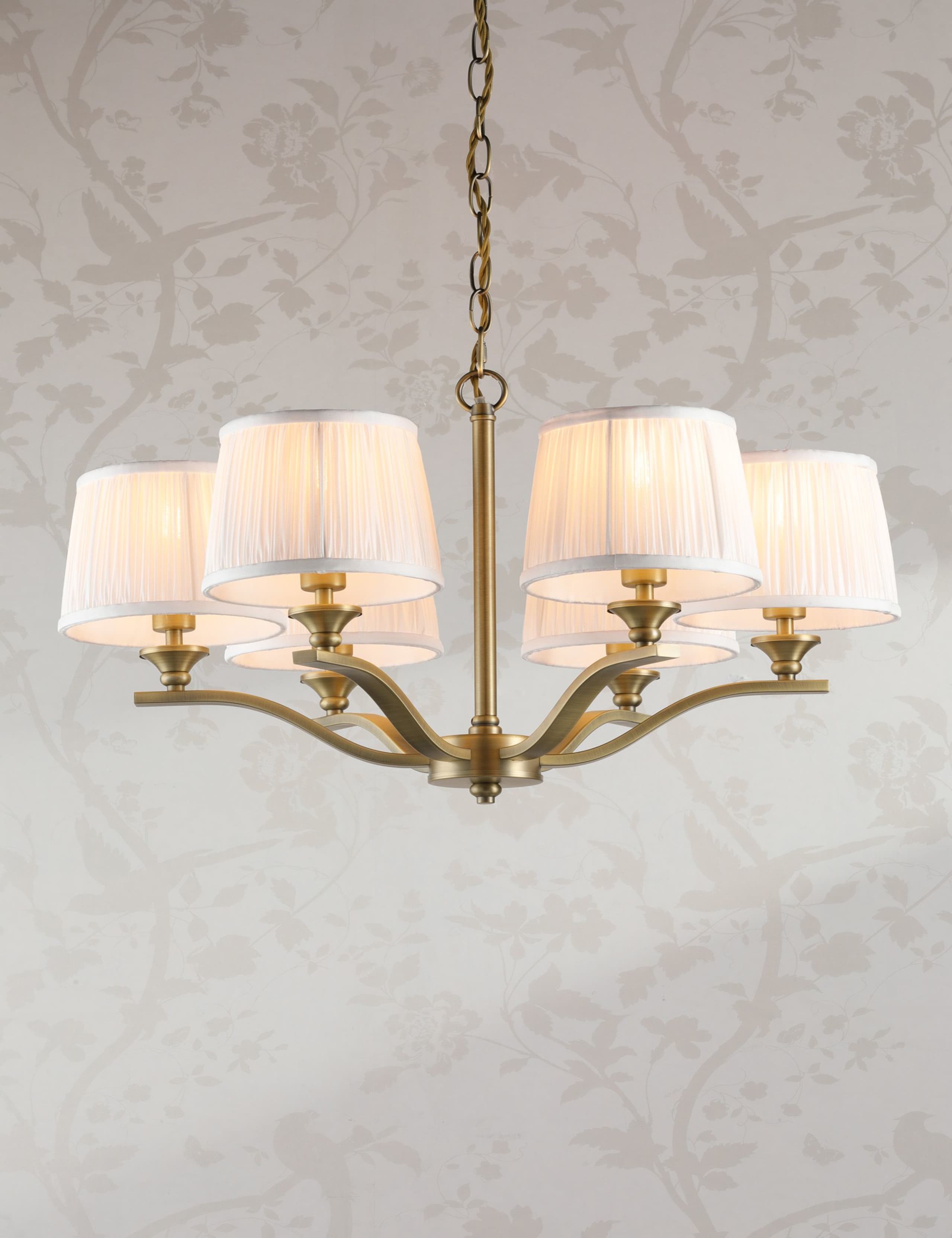 Hemsley 6 Light Pleated Silk Chandelier