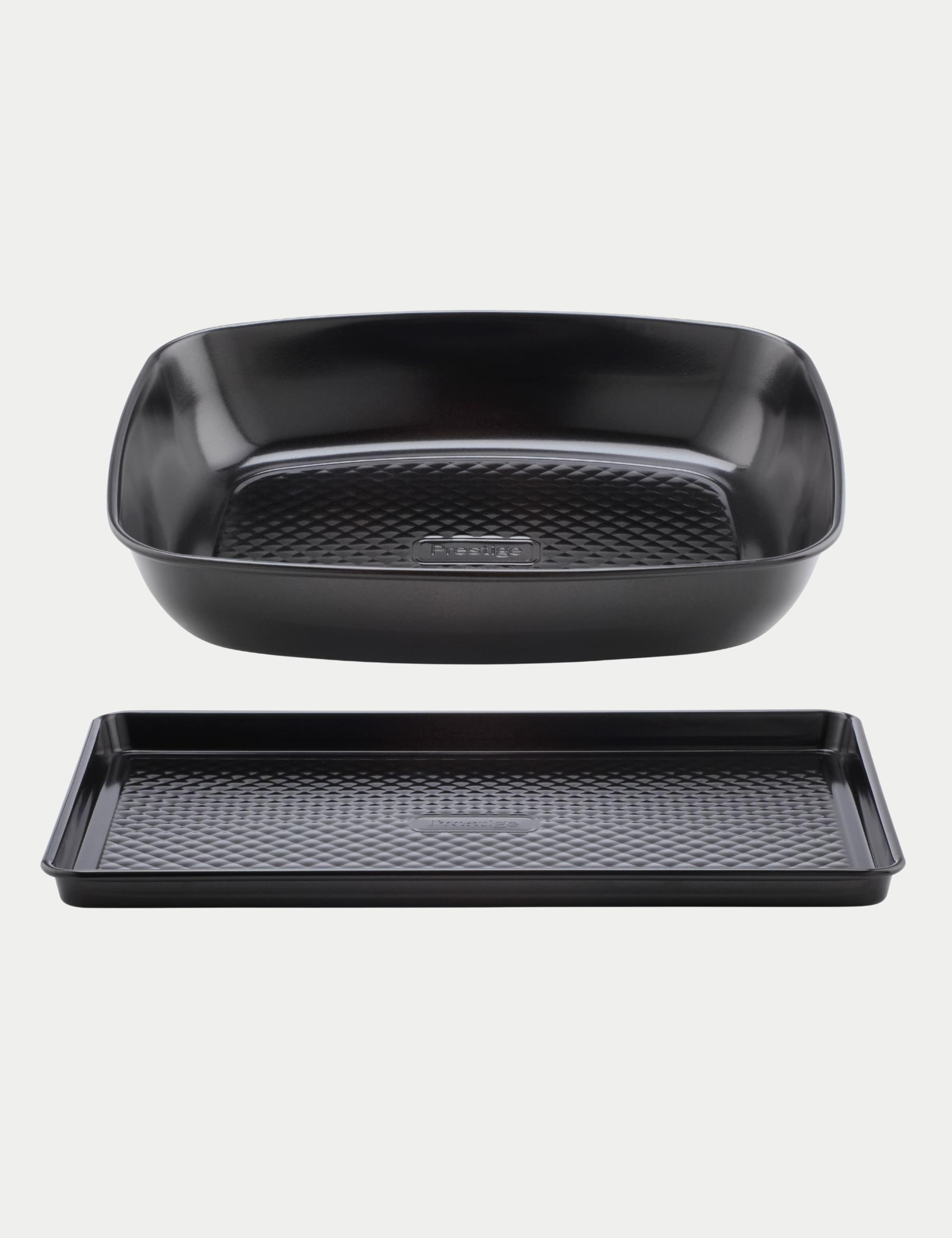 2 Piece Inspire Carbon Steel Non-Stick Roaster and Oven Tray