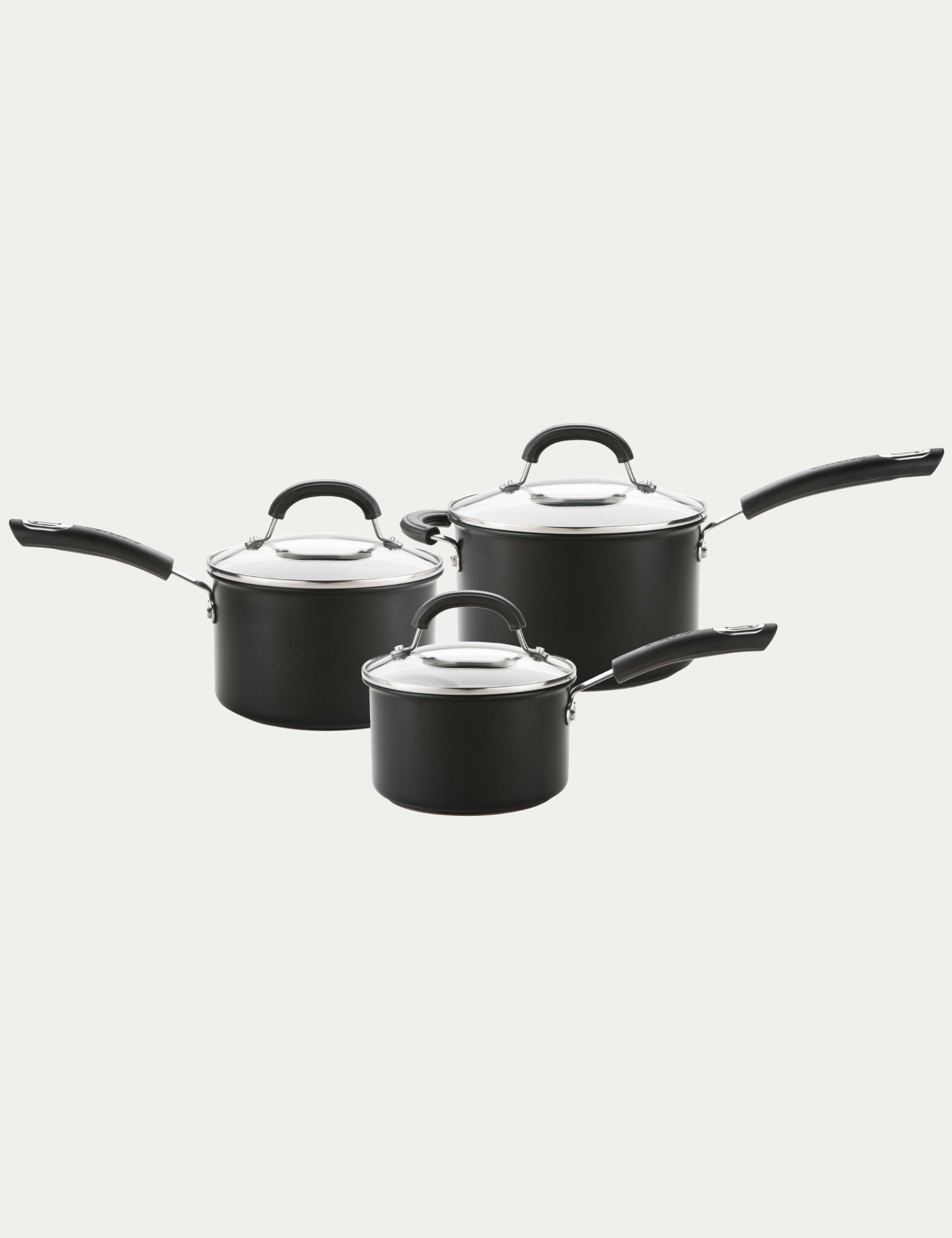3 Piece Aluminium Non-Stick Saucepans
