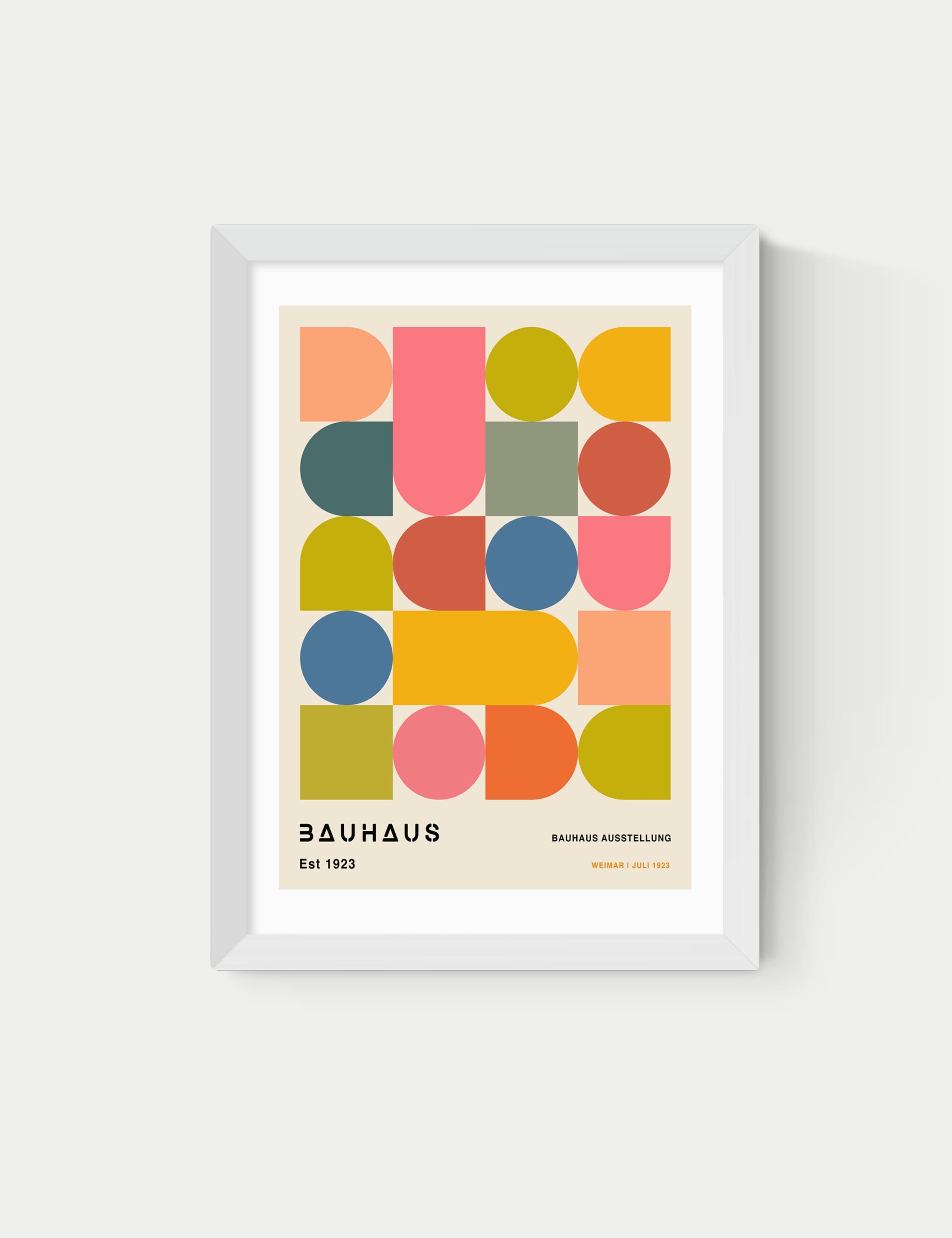 Bauhaus Shapes Framed Art