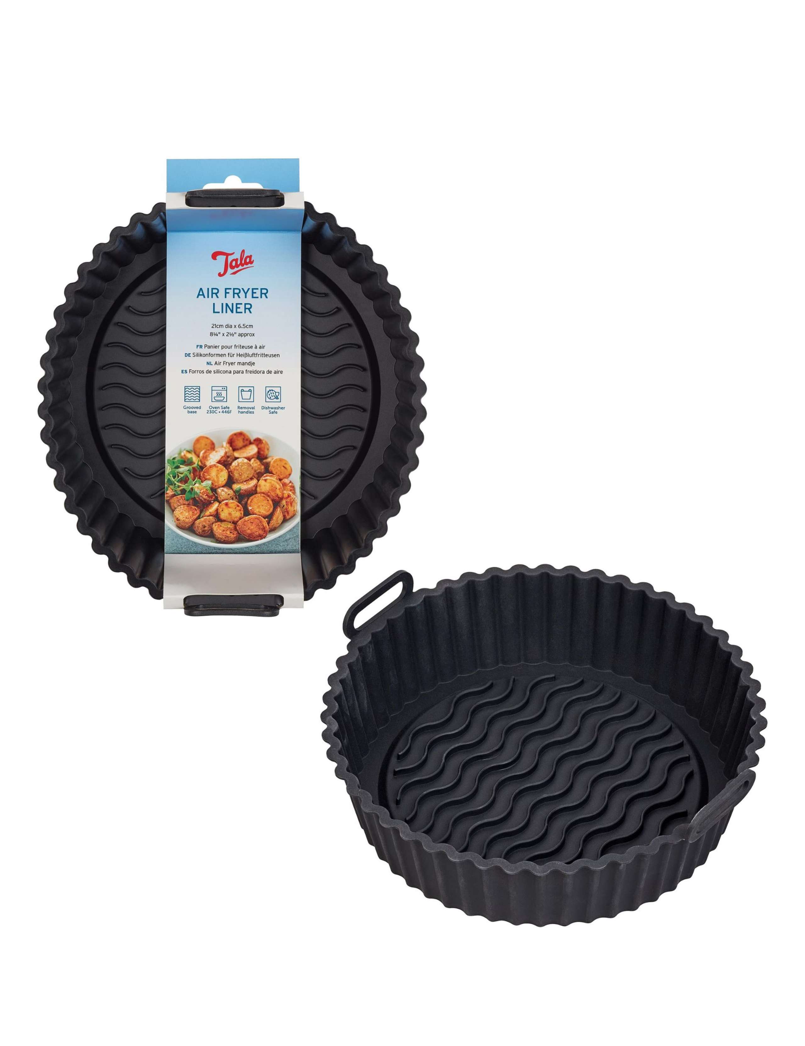 Set of 2 Round Silicone 21cm Air Fryer Liners
