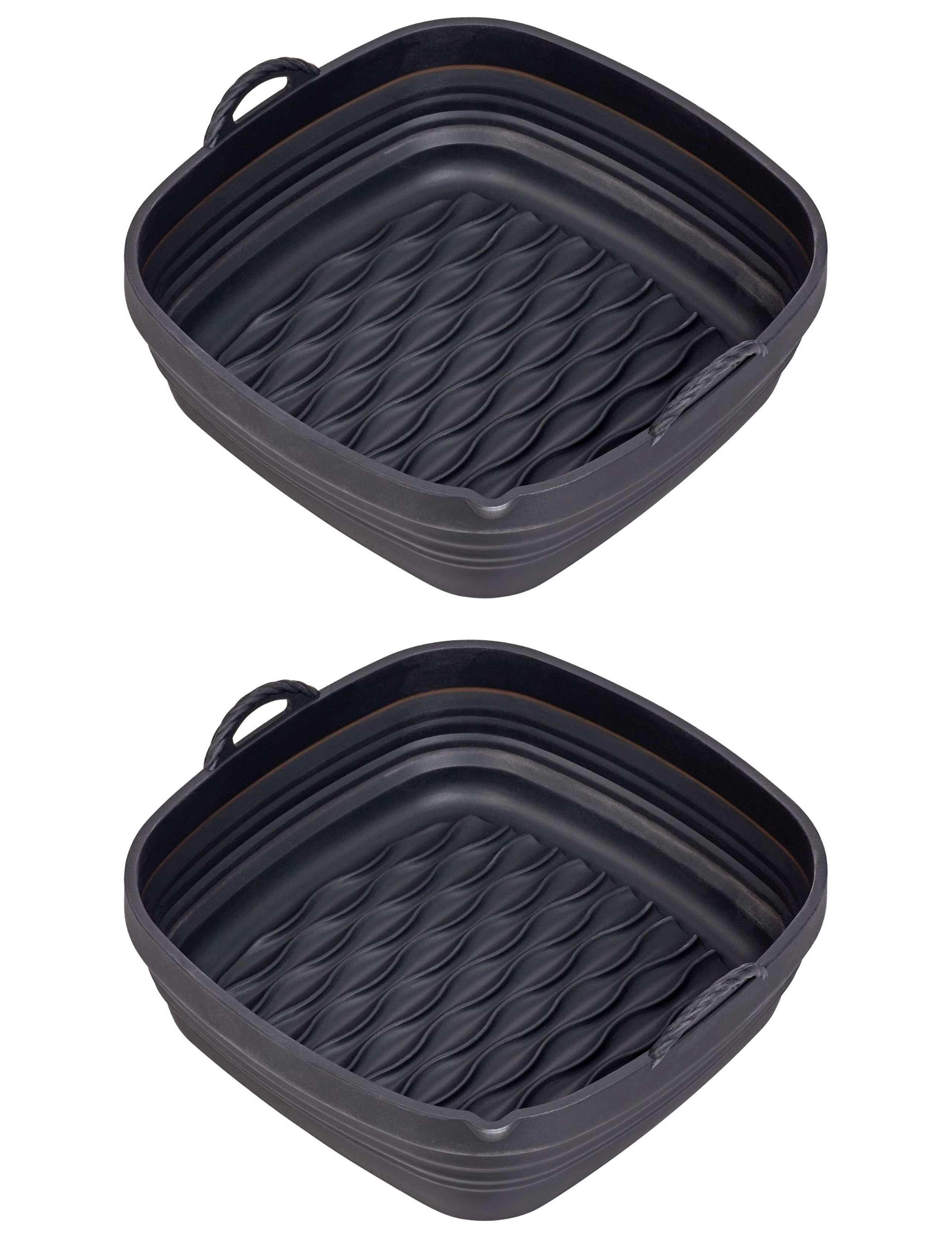 Set of 2 Square Silicone 21cm Air Fryer Liners