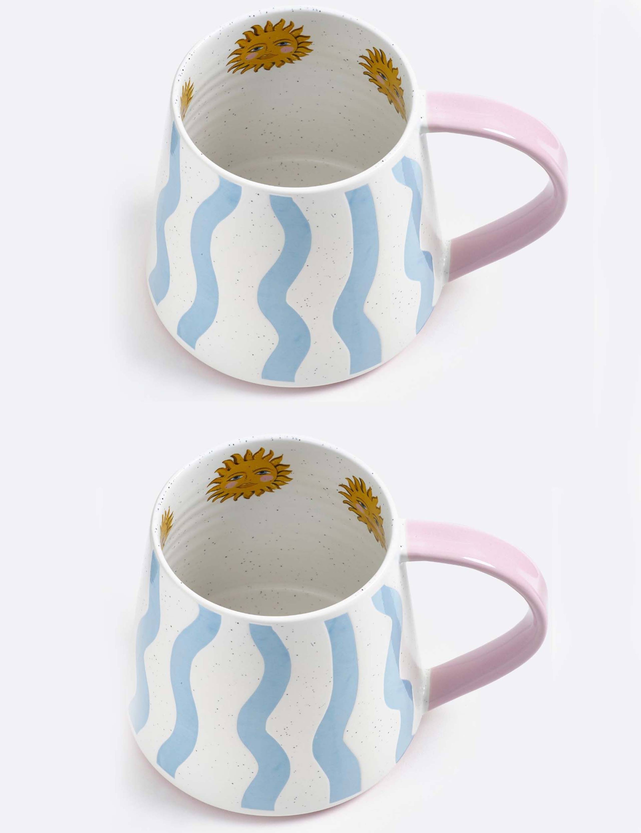 Set of 2 Electric Coast Wave Mugs