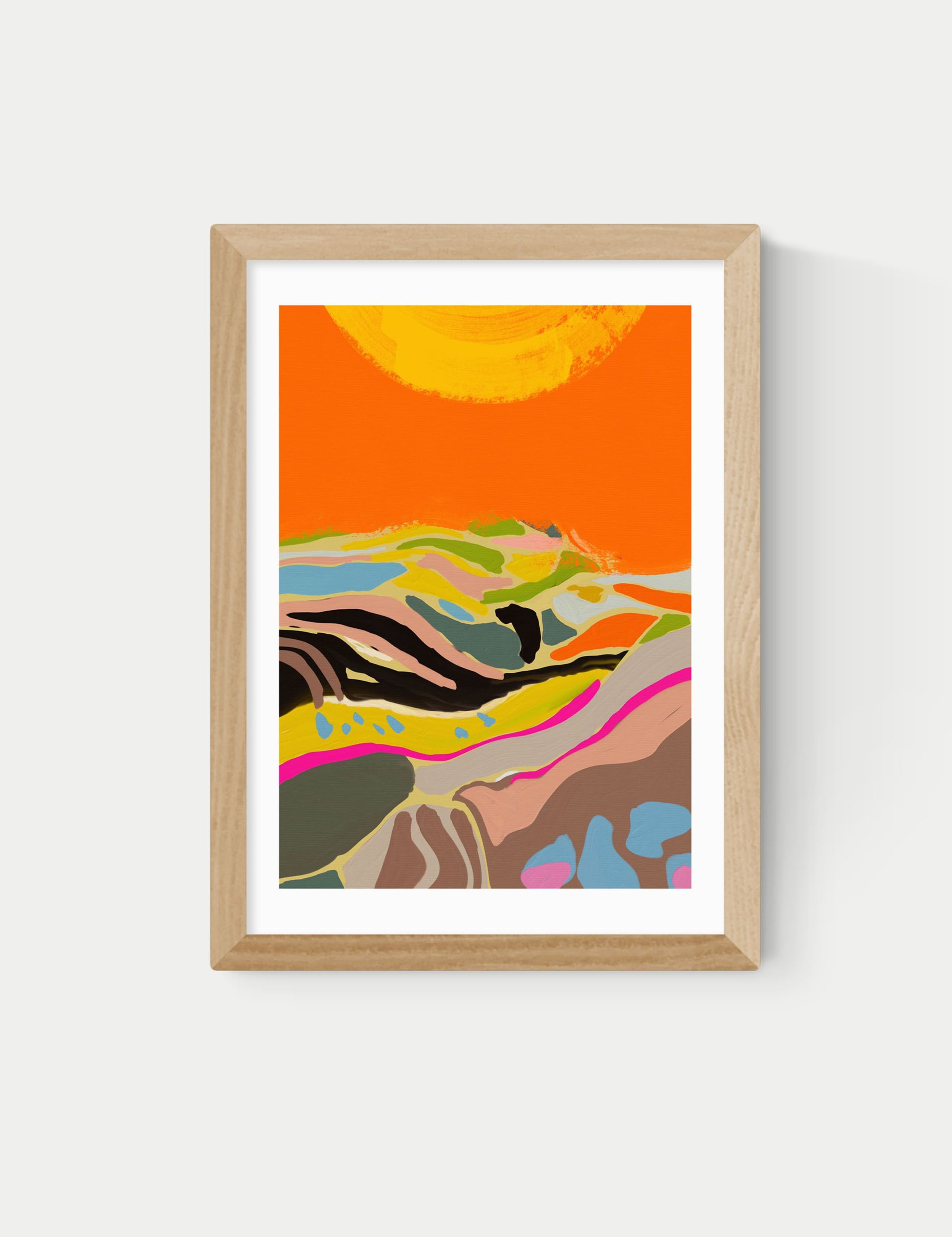 Sunny Hills Framed Art Print