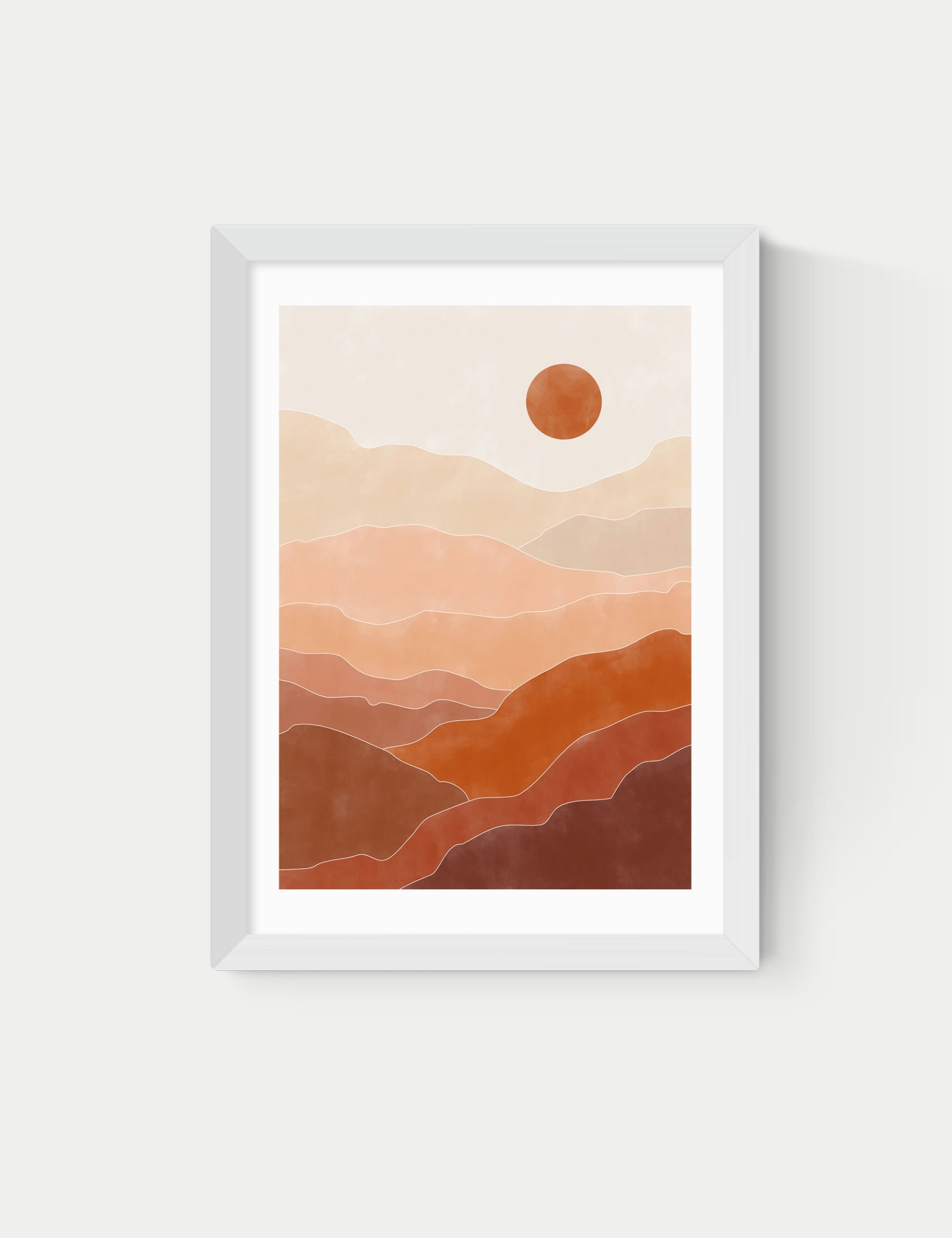 Terracotta Landscape Framed Art Print