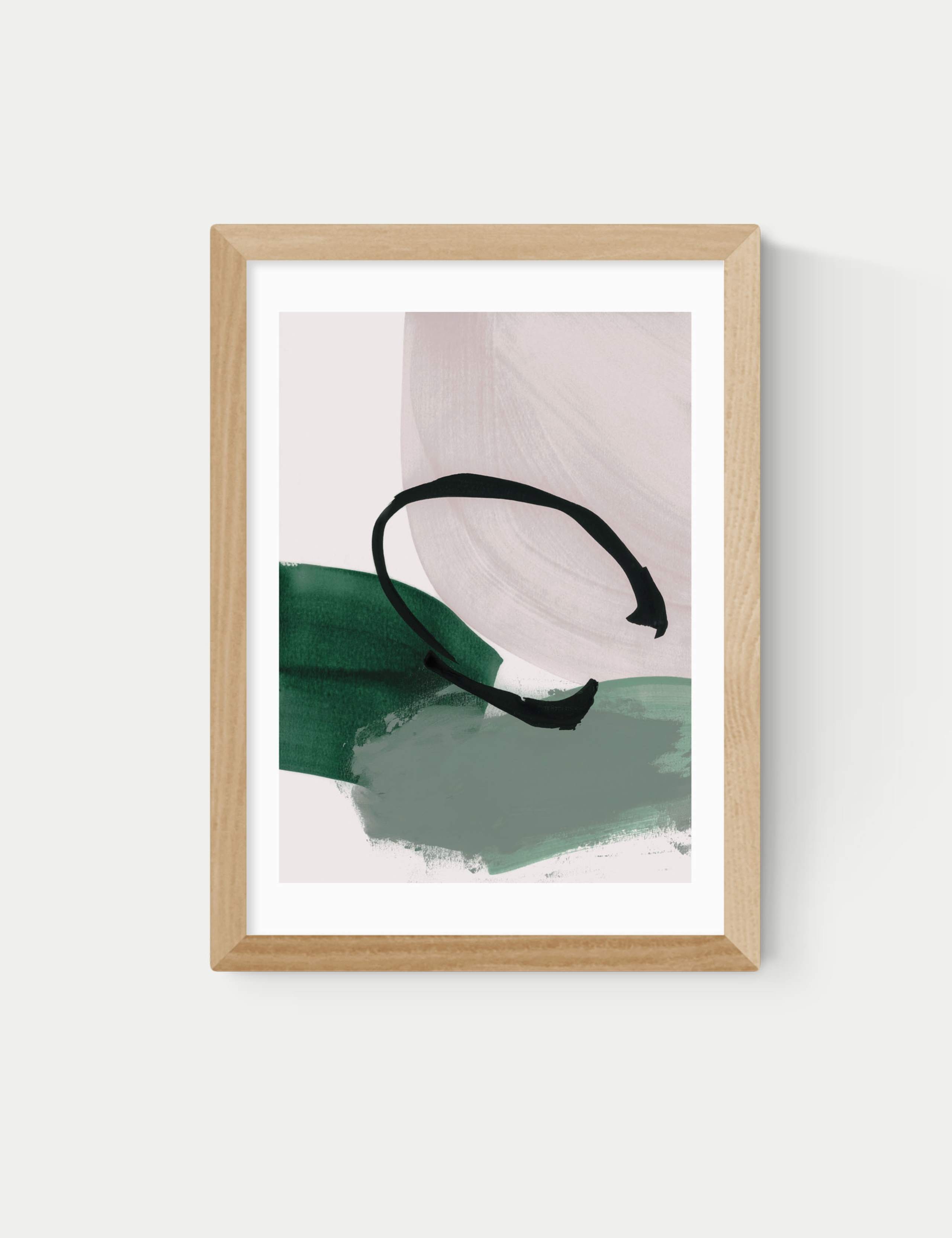 Abstract Minimalist Rectangle Framed Art