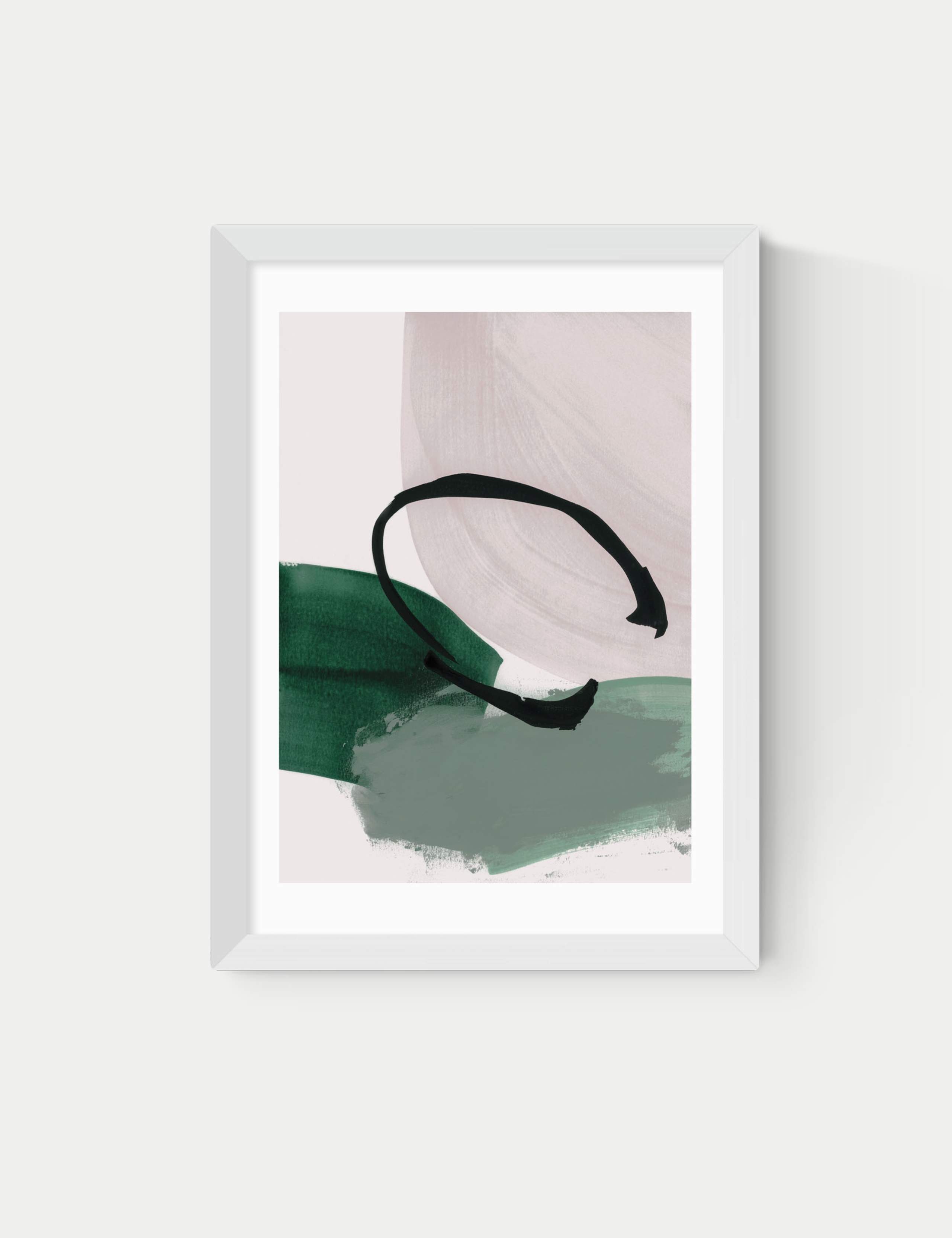 Abstract Minimalist Rectangle Framed Art