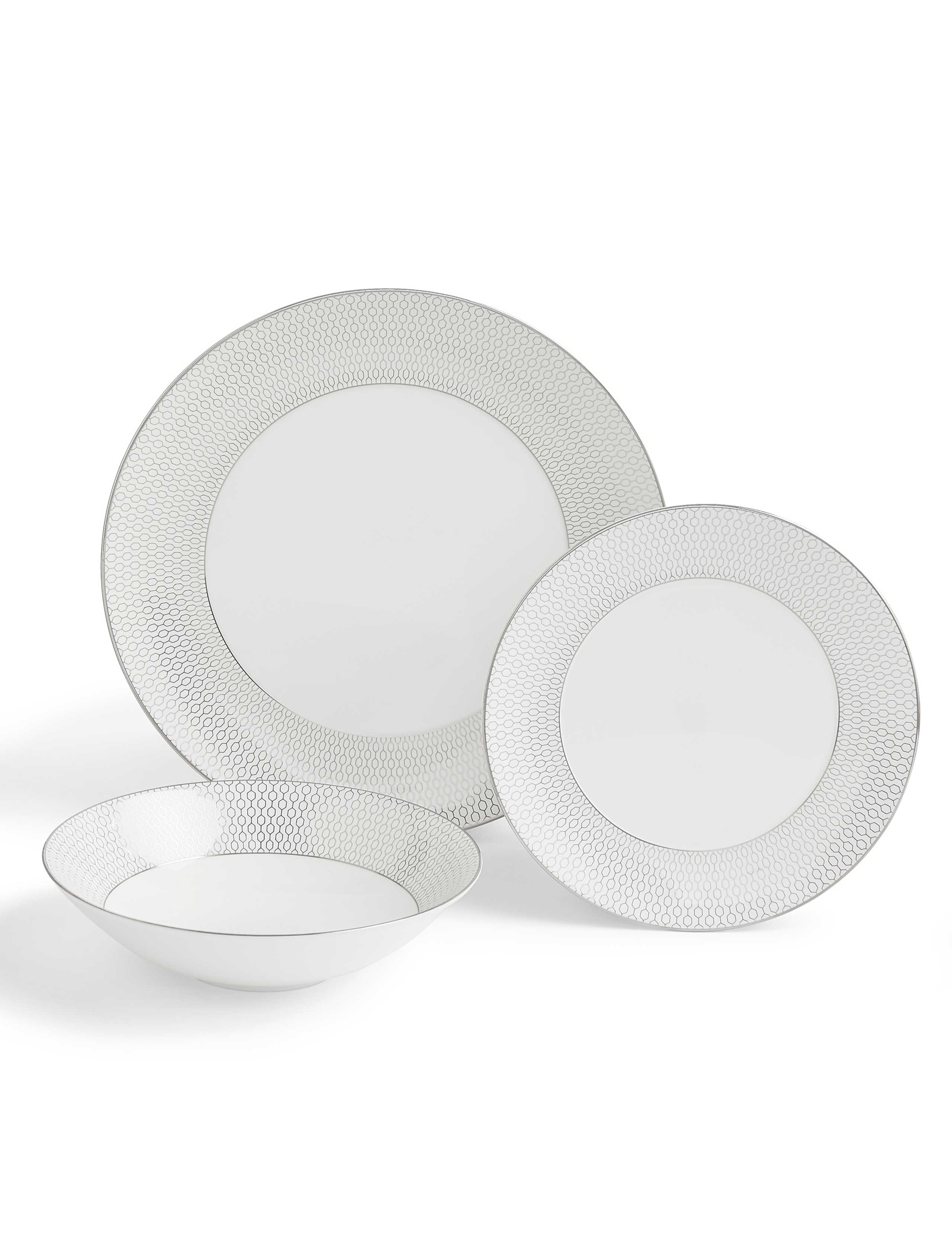 12 Piece Gio Platinum Dinner Set