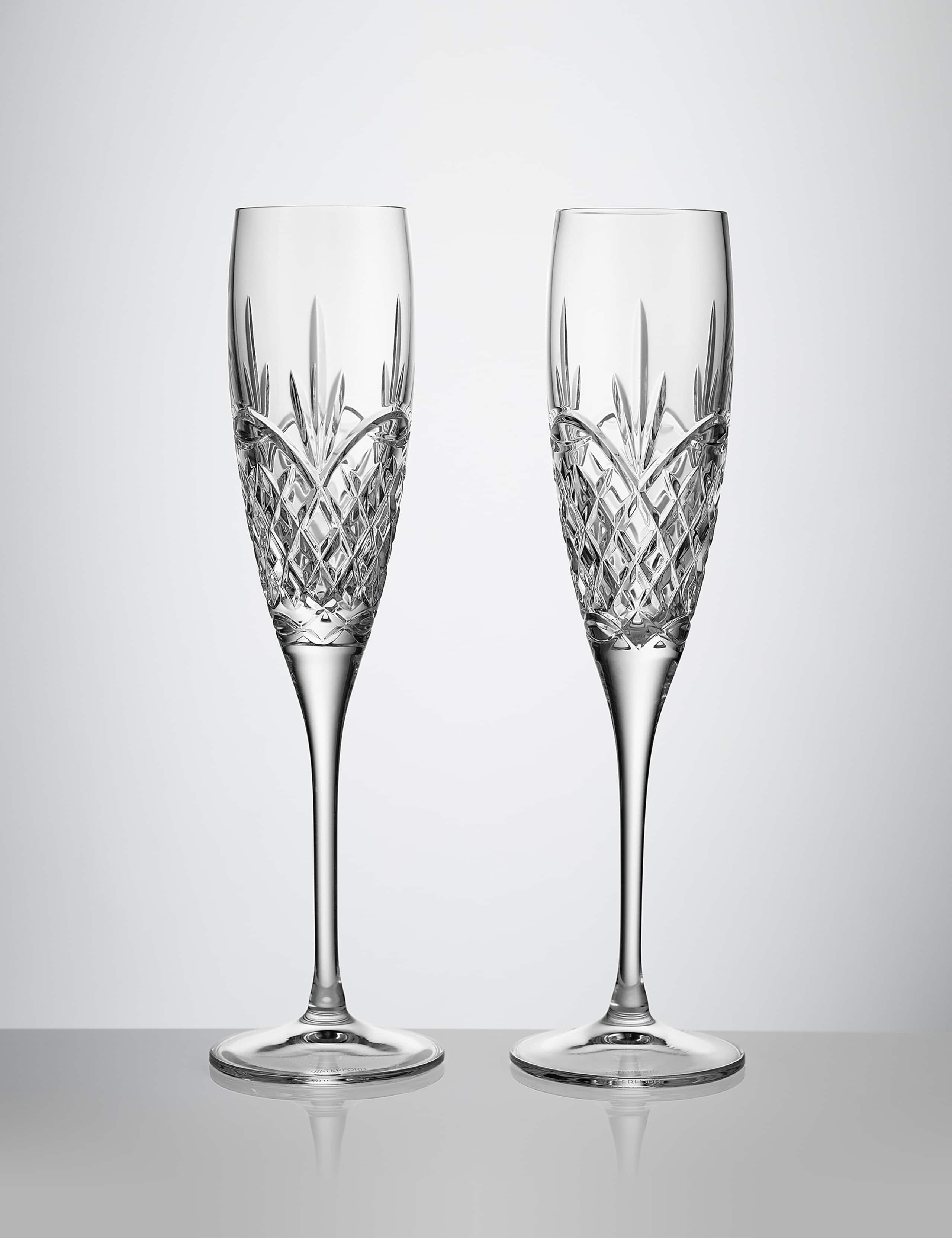 Set of 2 Crystal Champagne Flutes