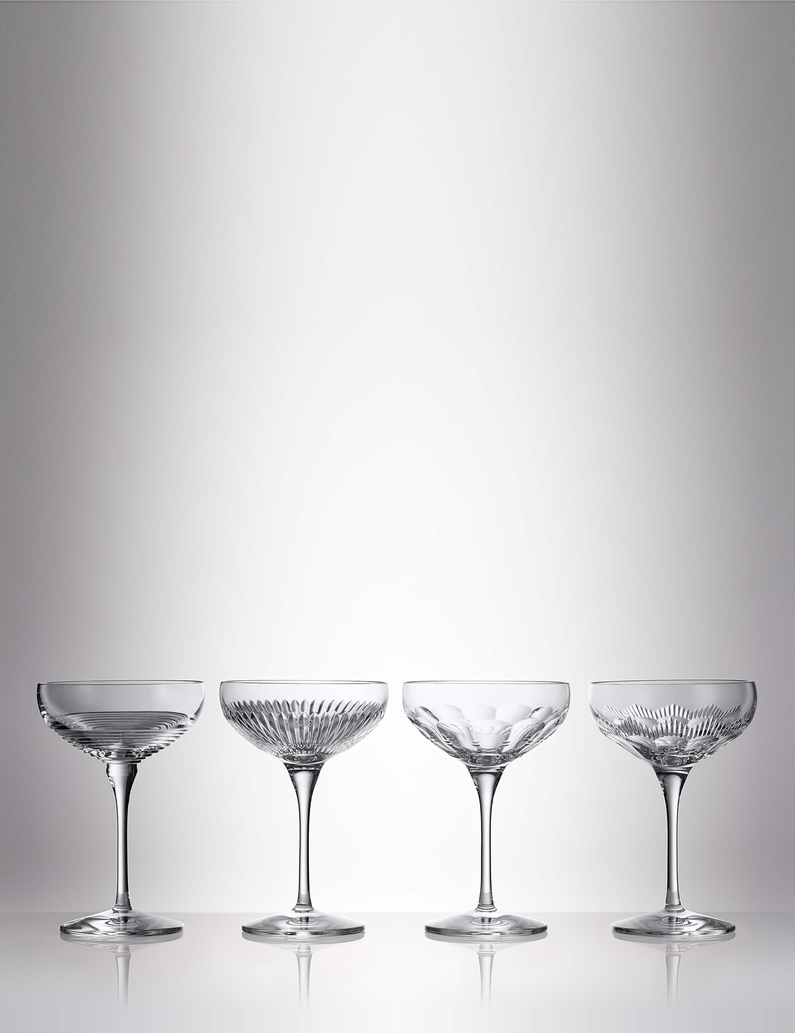 Set of 4 Mixology Crystal Coupe Glasses