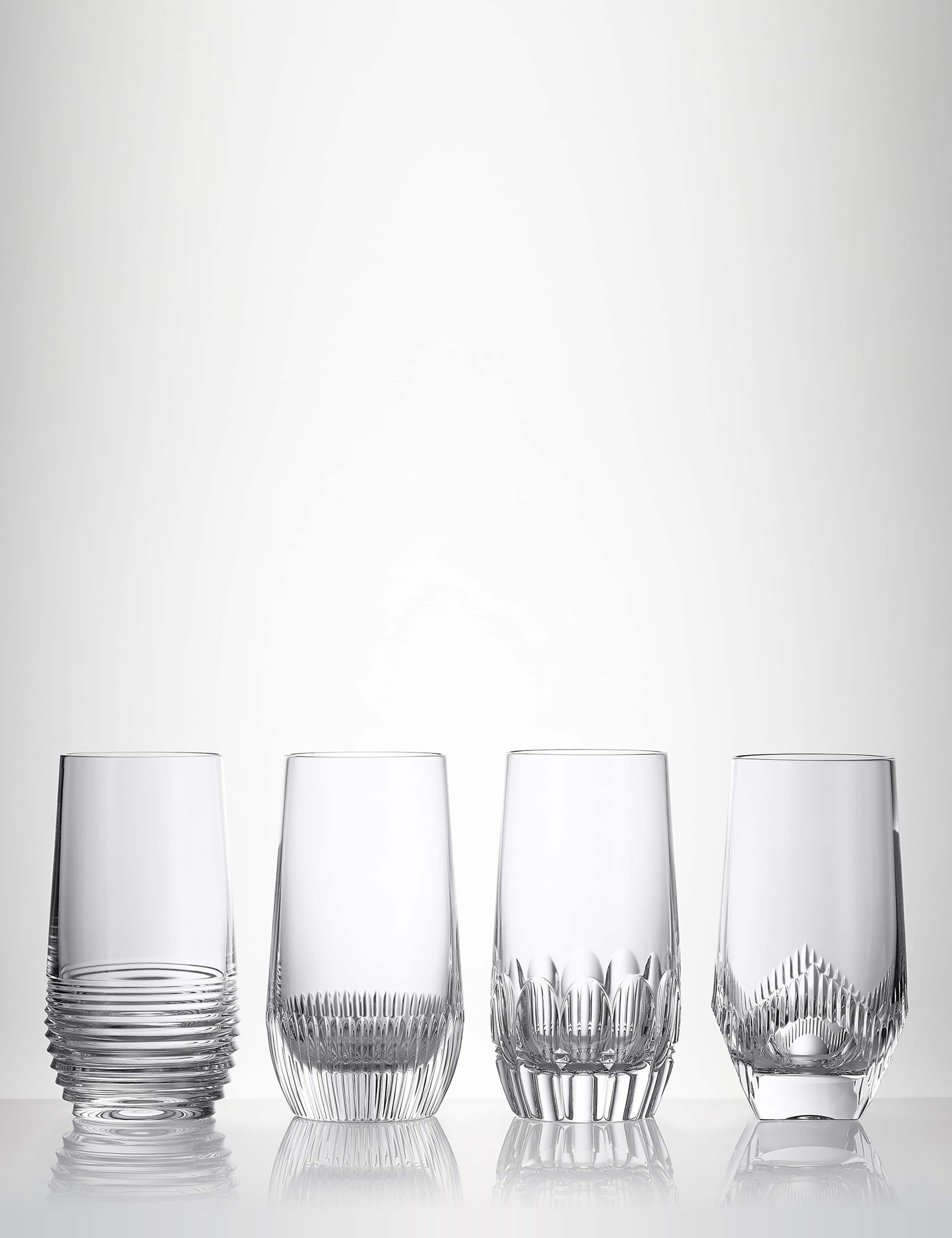 Set of 4 Mixology Crystal Hi Ball Glasses