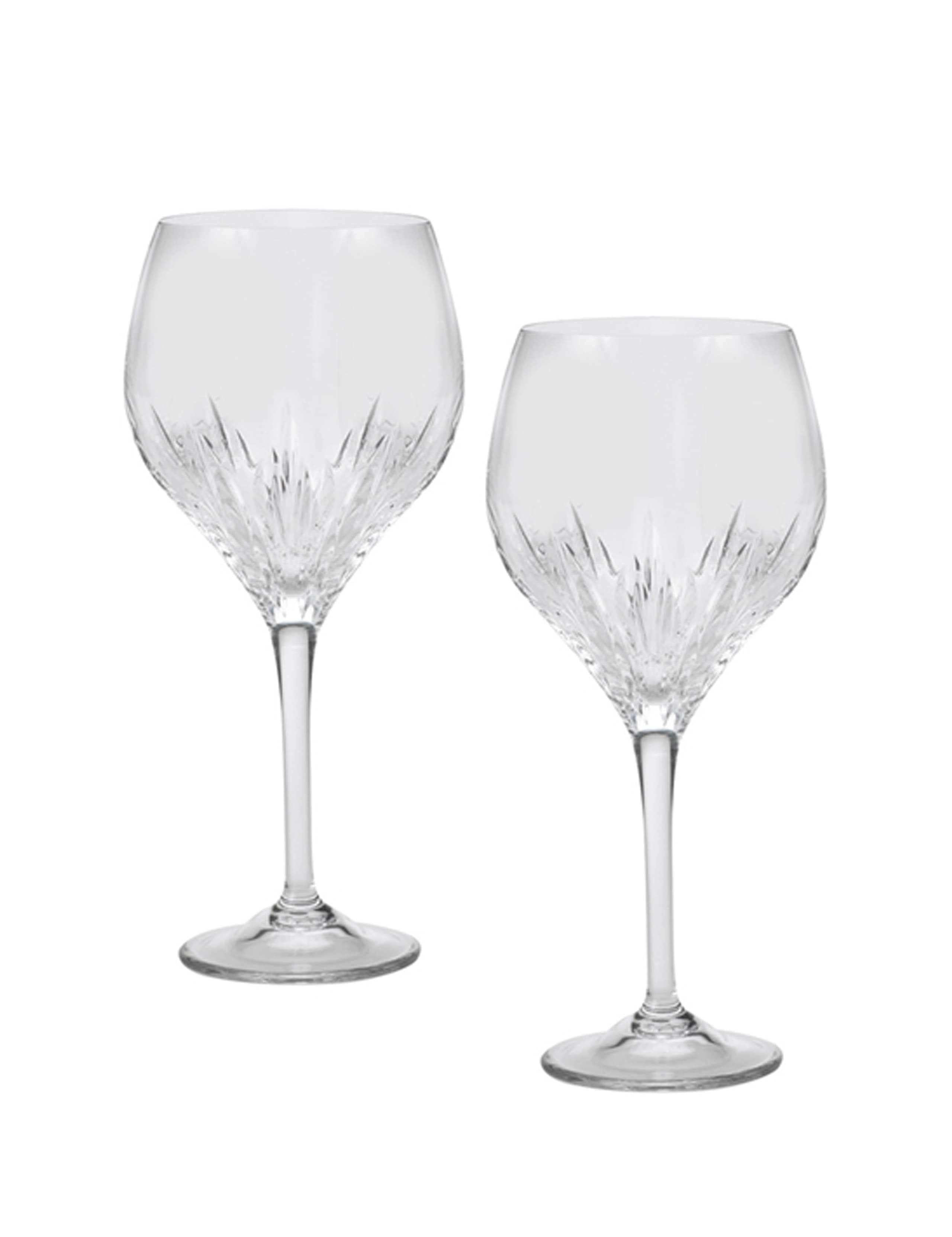 Set of 2 Vera Wang Duchesse Crystal Goblet Glasses