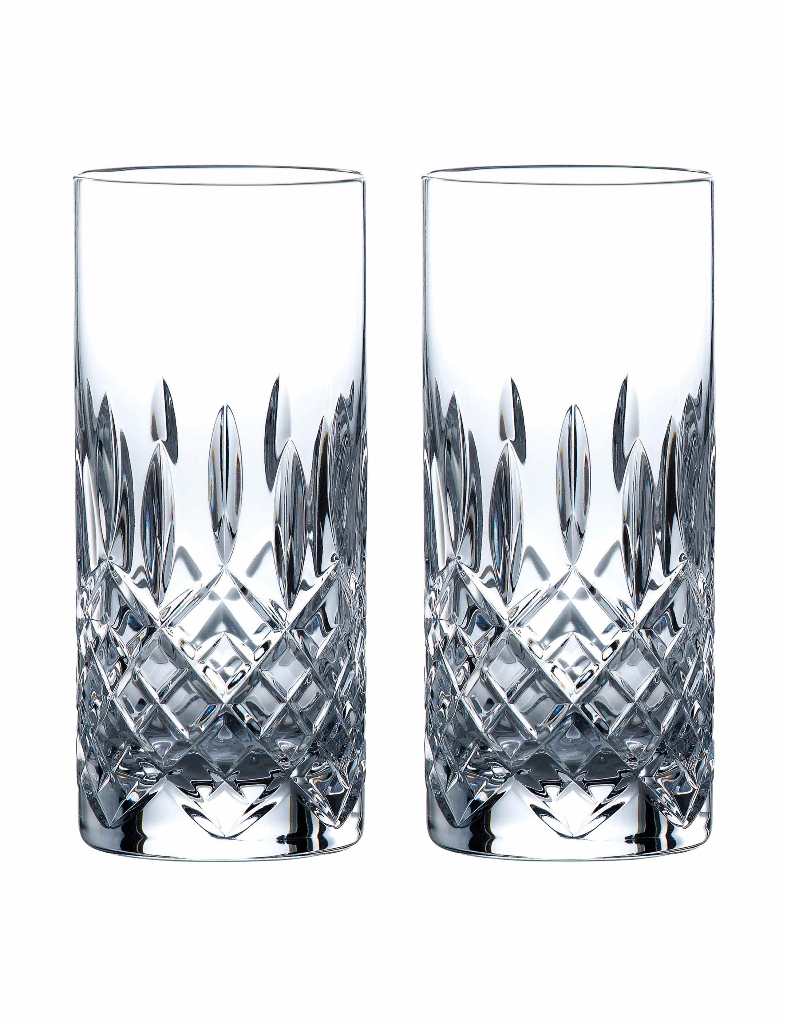 Set of 2 Ashmere Crystal Highball Glasses