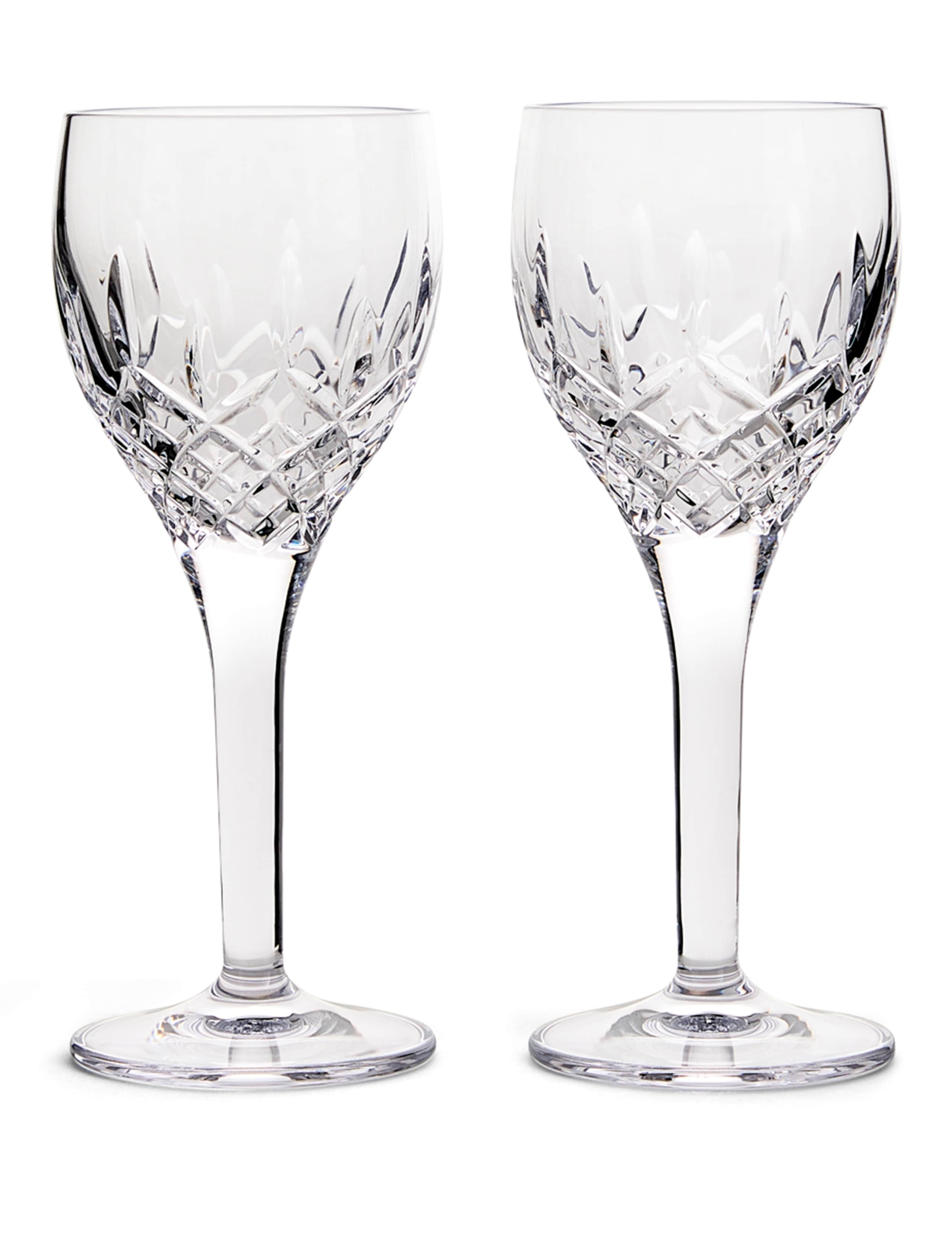 Set of 2 Ashmere Crystal Wine Glasses