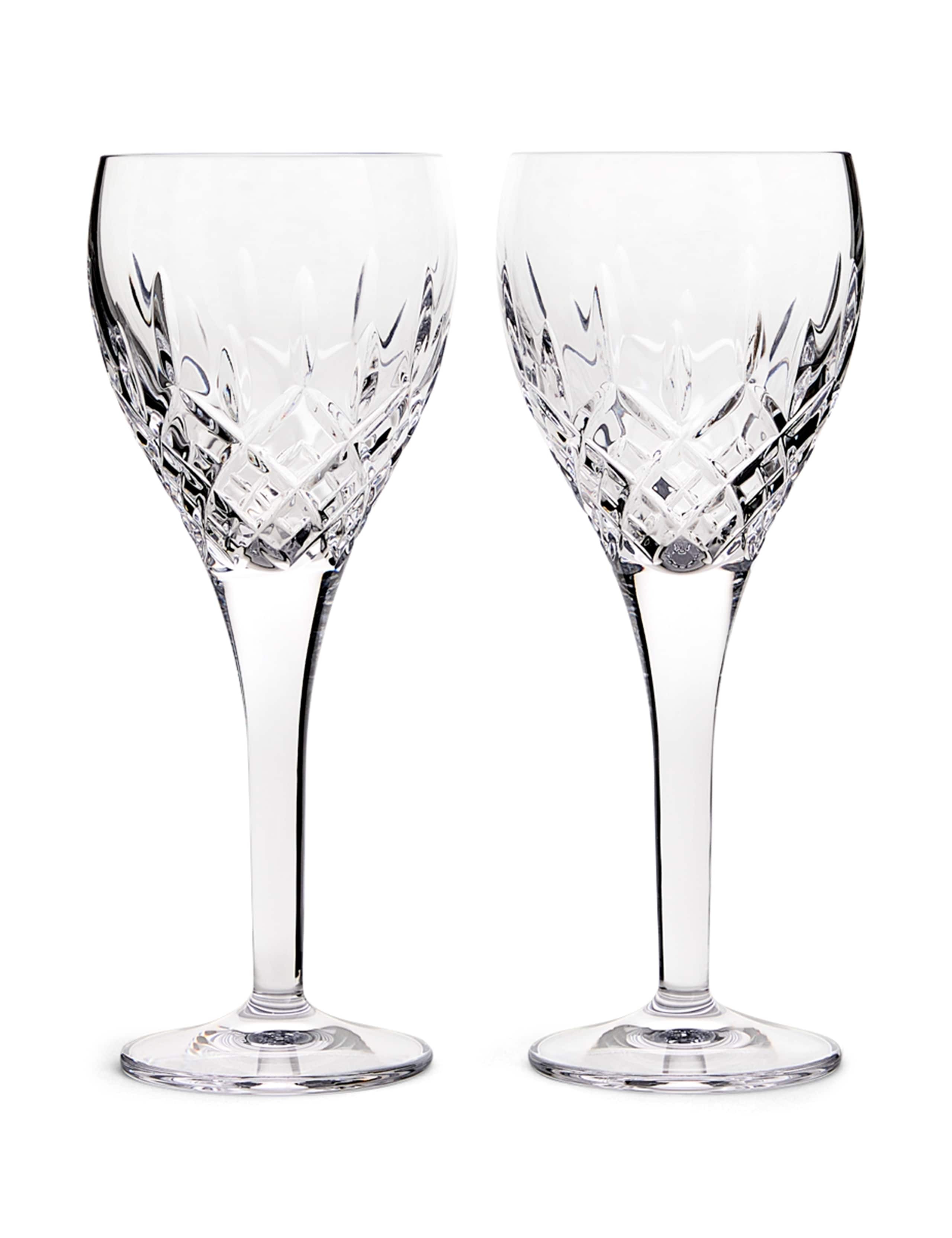 Set of 2 Ashmere Crystal Wine Glasses