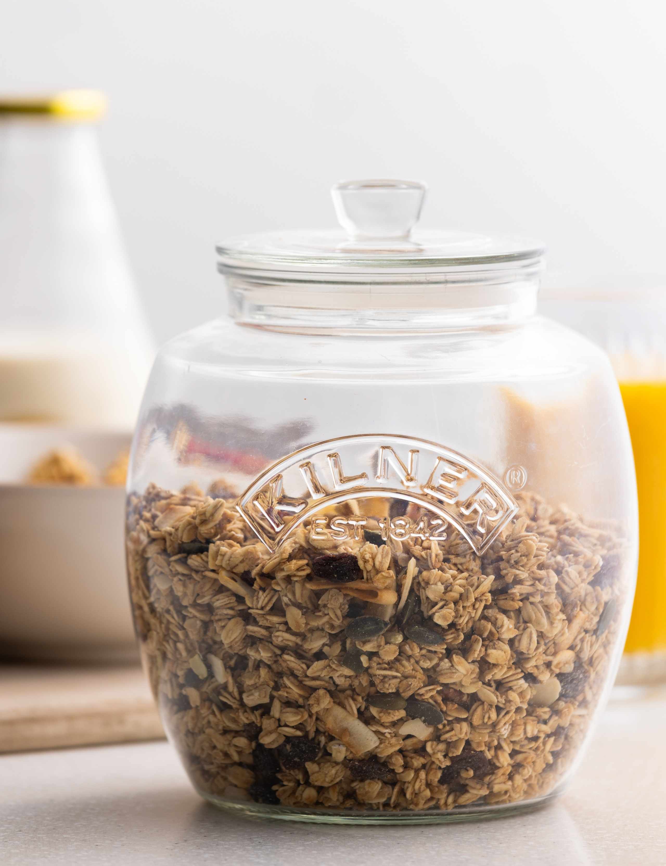 Set of 2 Round Glass Storage Jars