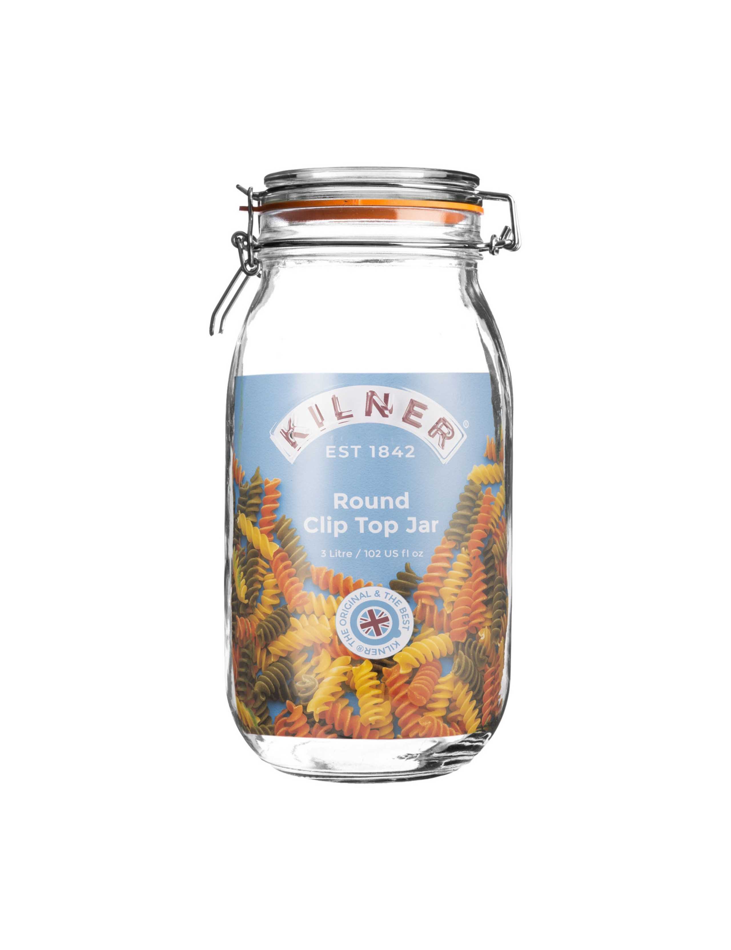 3 Litre Round Clip Top Jar