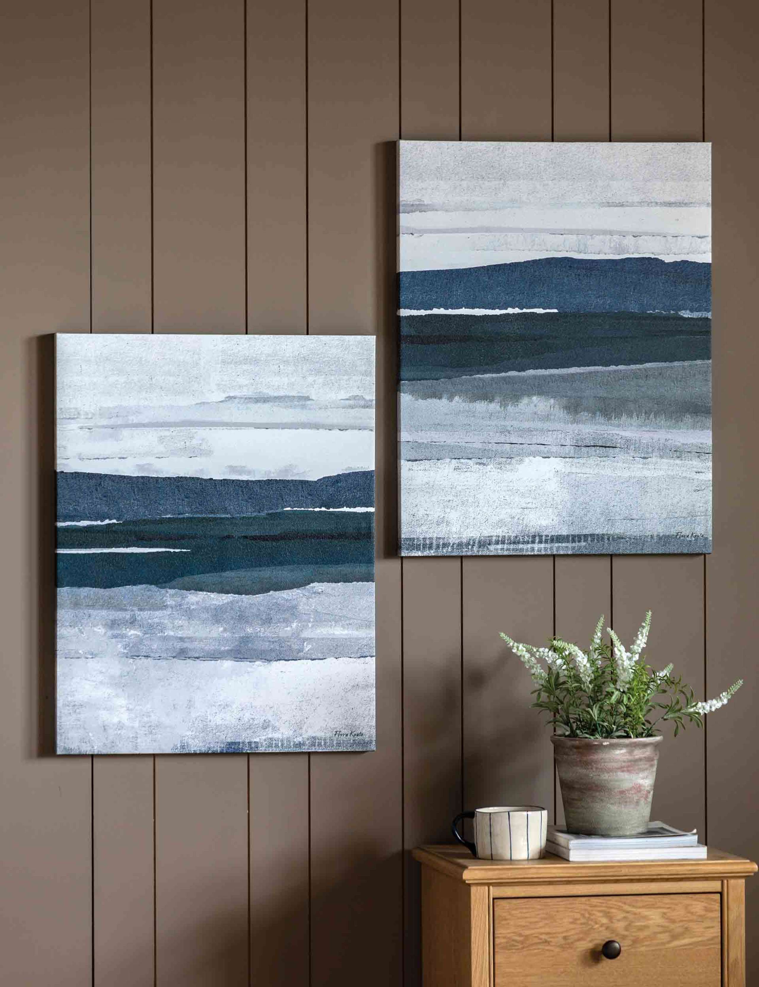 Set of 2 Calm and Collected Canvas
