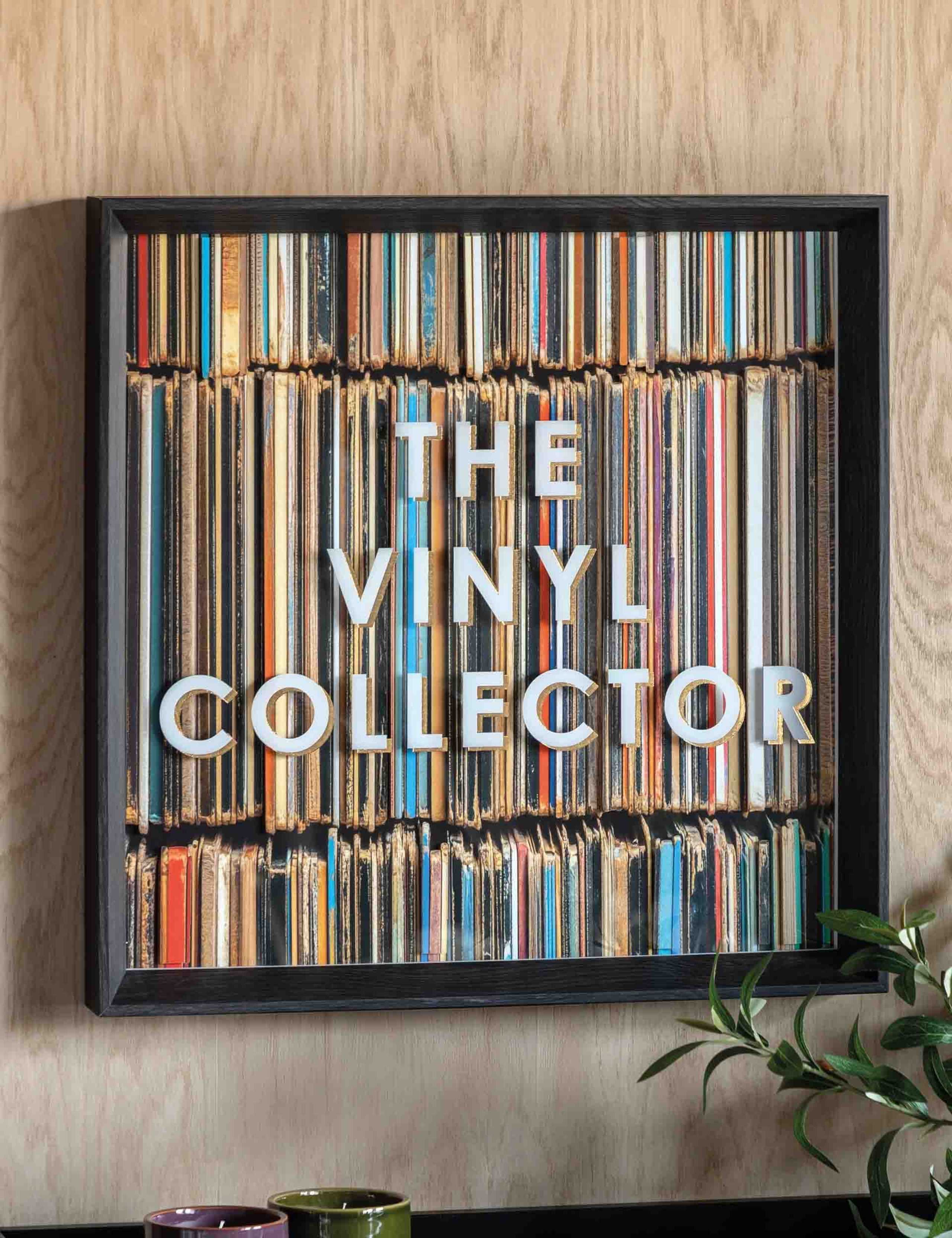 The Vinyl Collector Square Framed Art