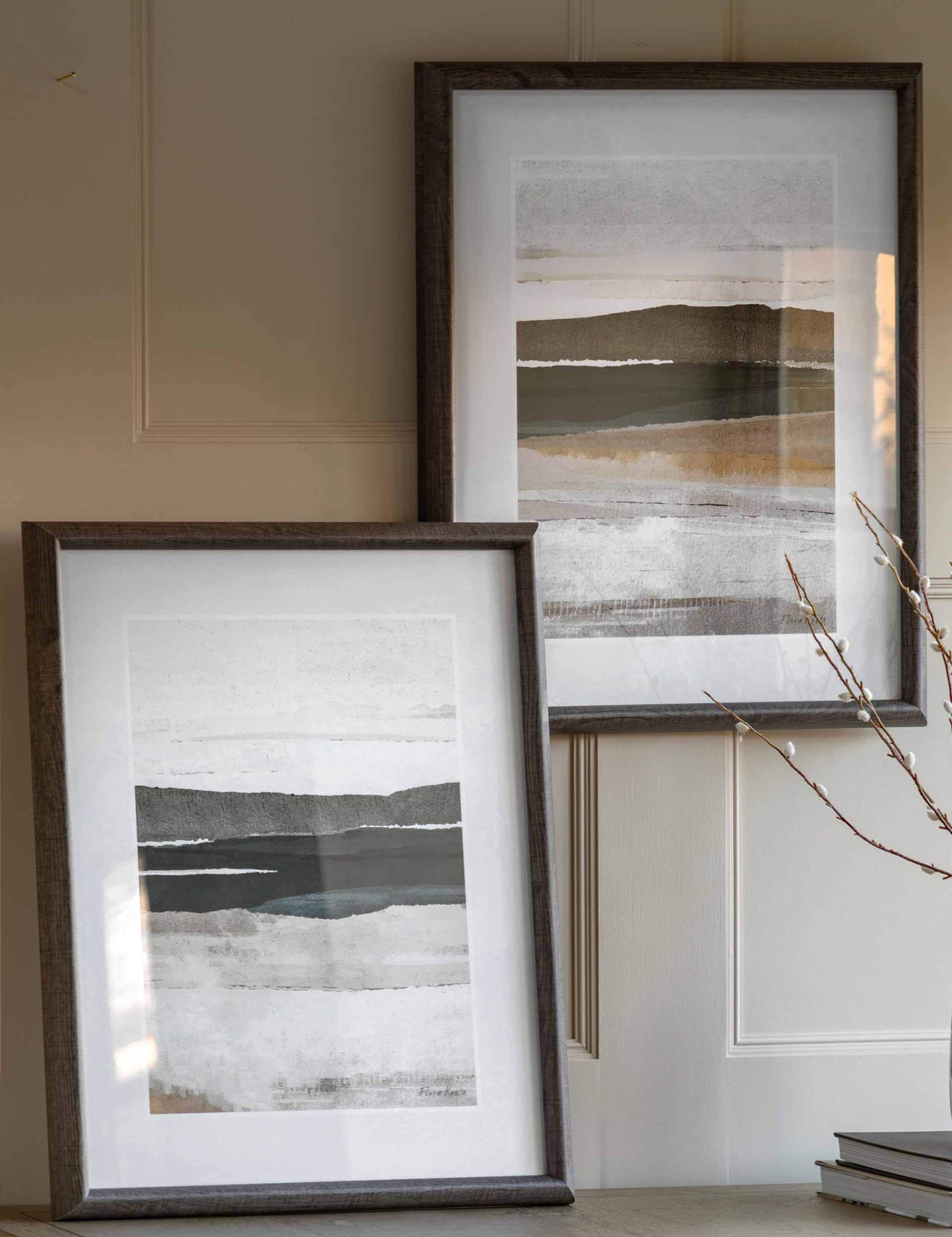 Set of Two Drift Away Framed Art