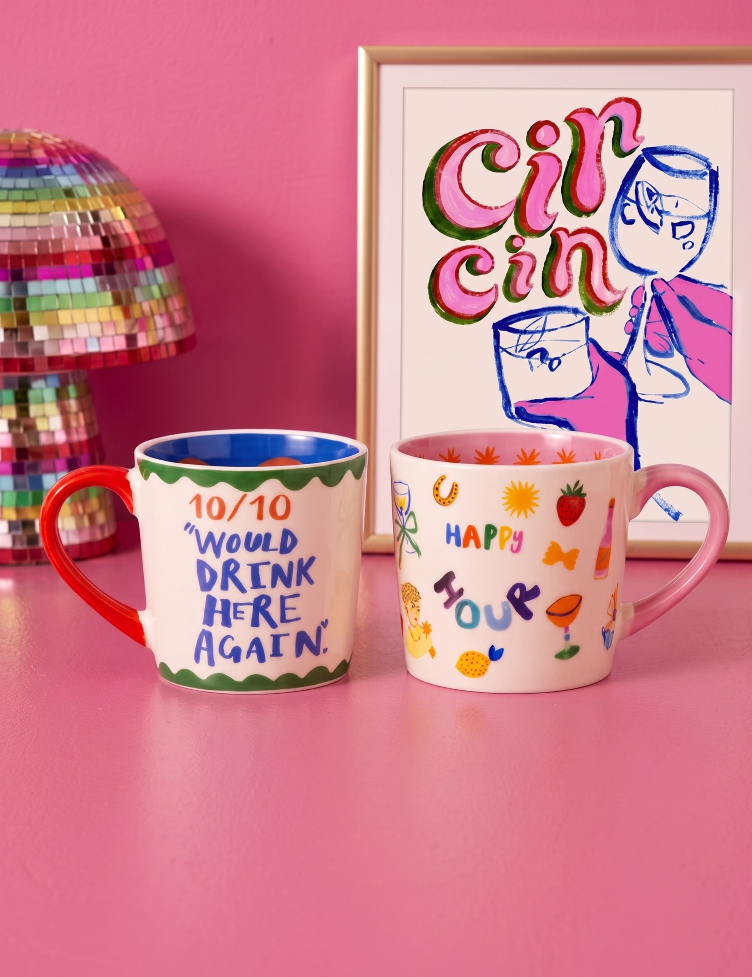 Set of 2 Slogan Mugs