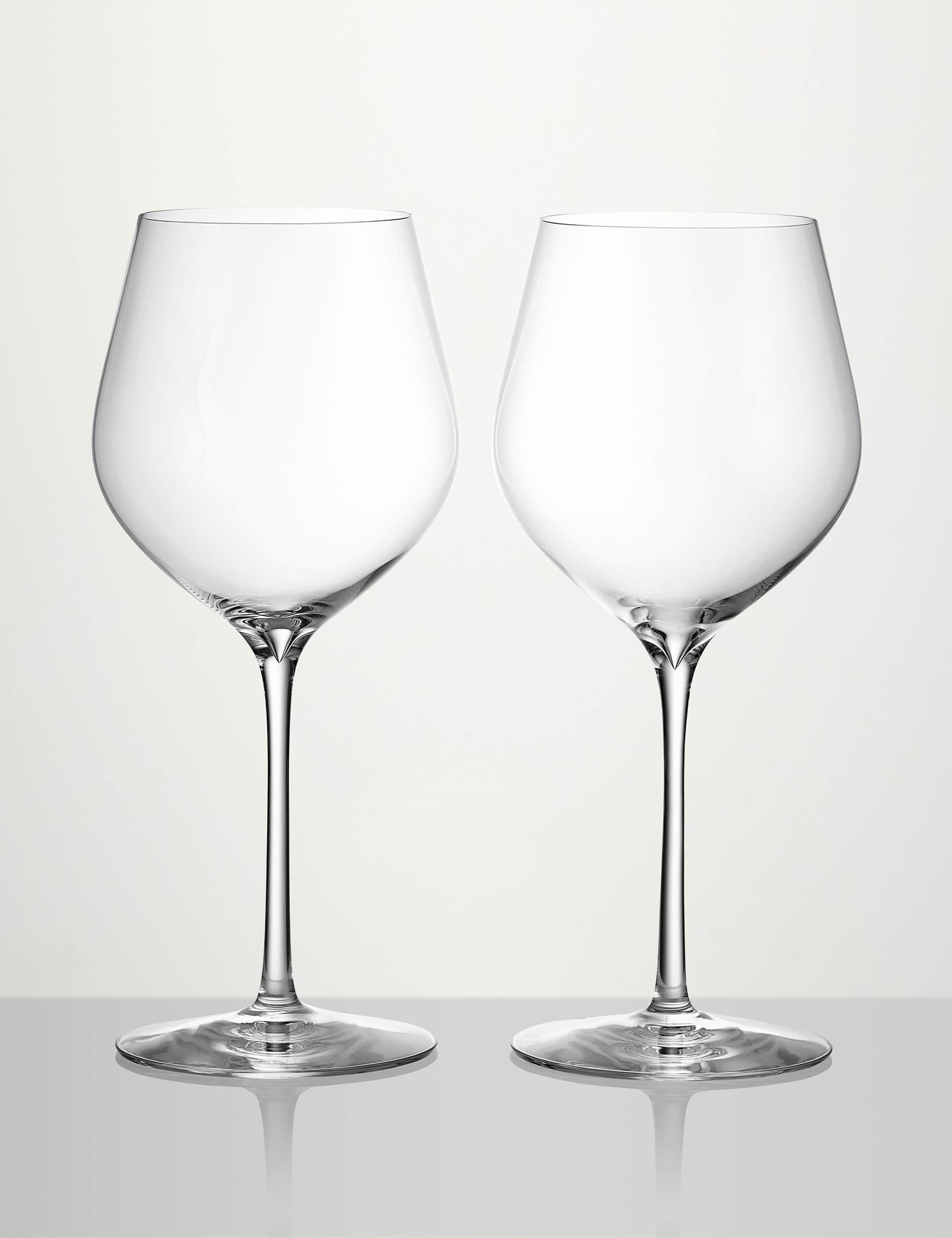 Set of 2 Elegance Crystal Red Wine Glasses