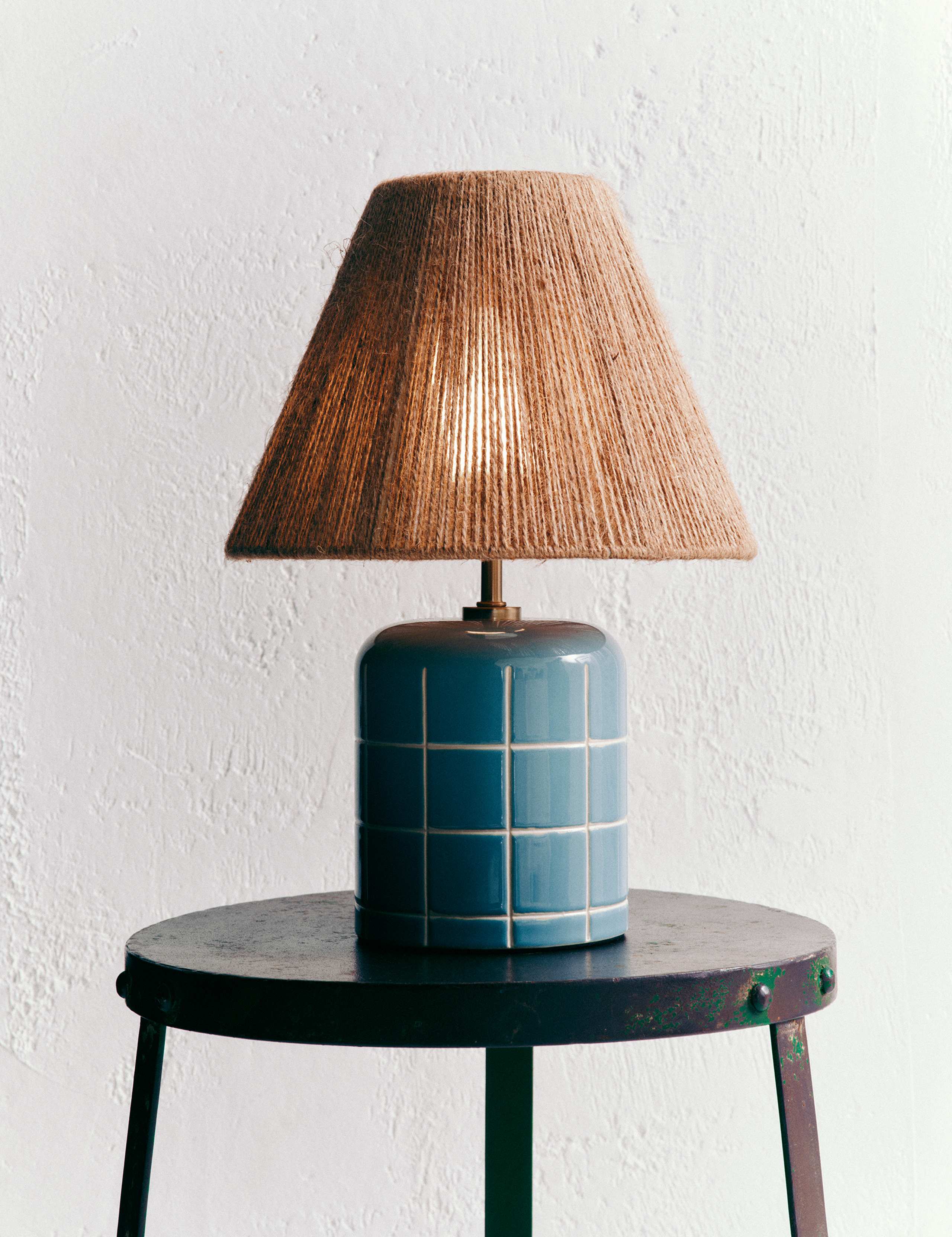Rechargeable Ceramic Tile Table Lamp