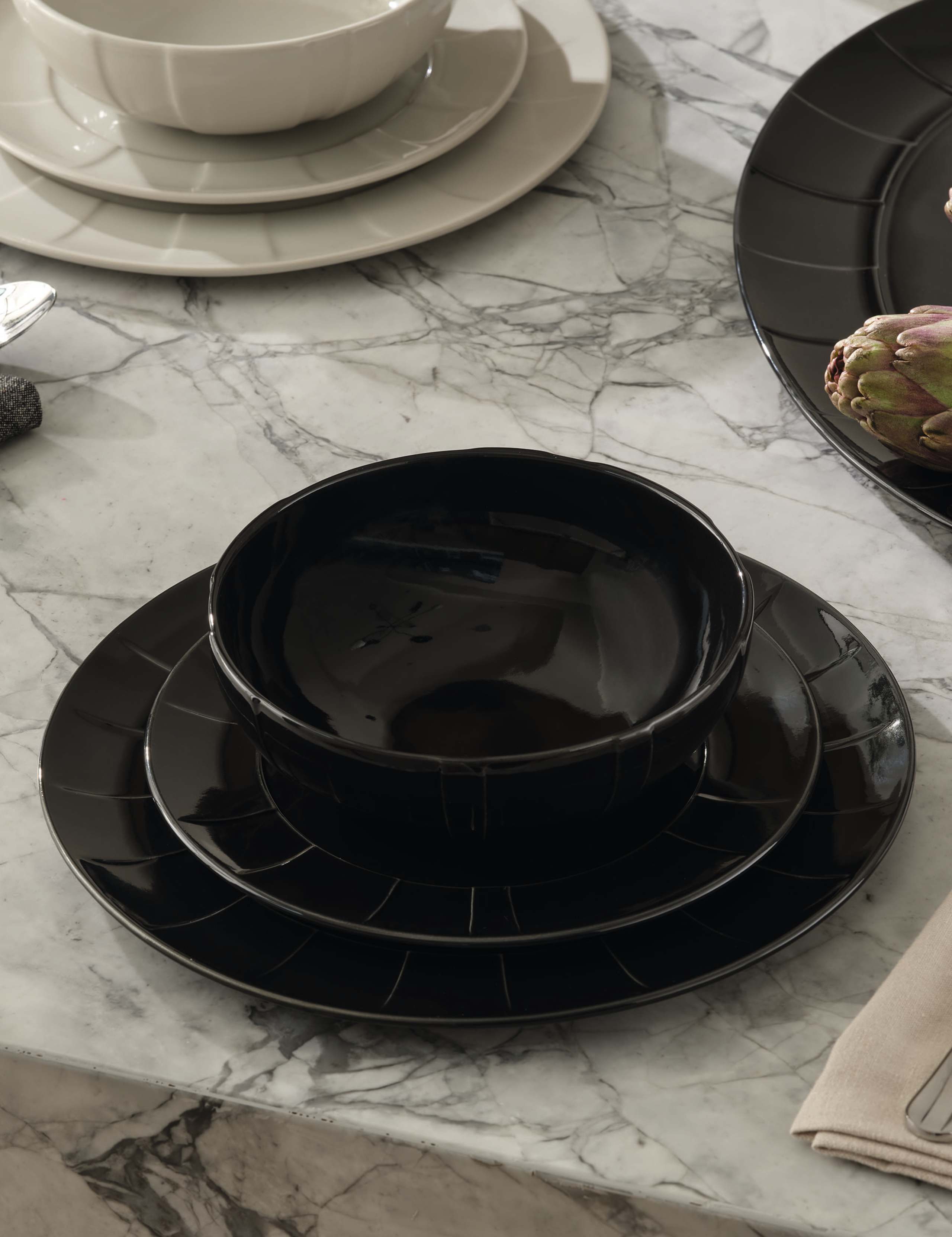 12 Piece Textured Dinner Set