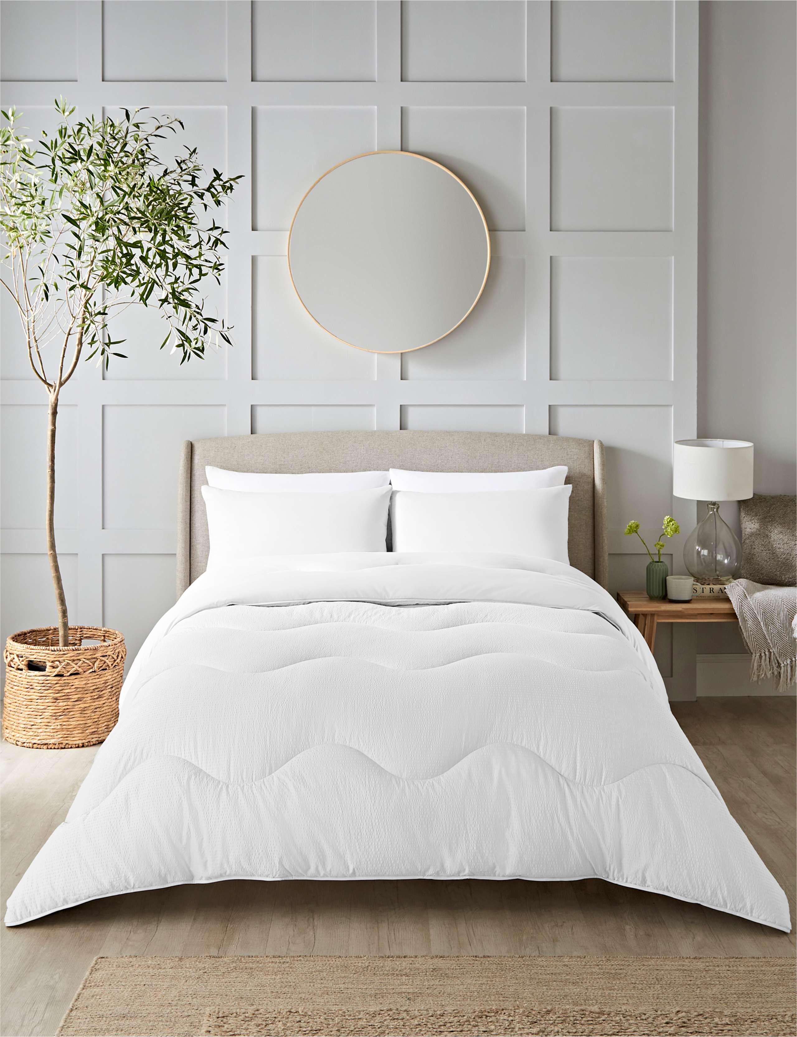 Seersucker 4.5 Tog Coverless Duvet Set