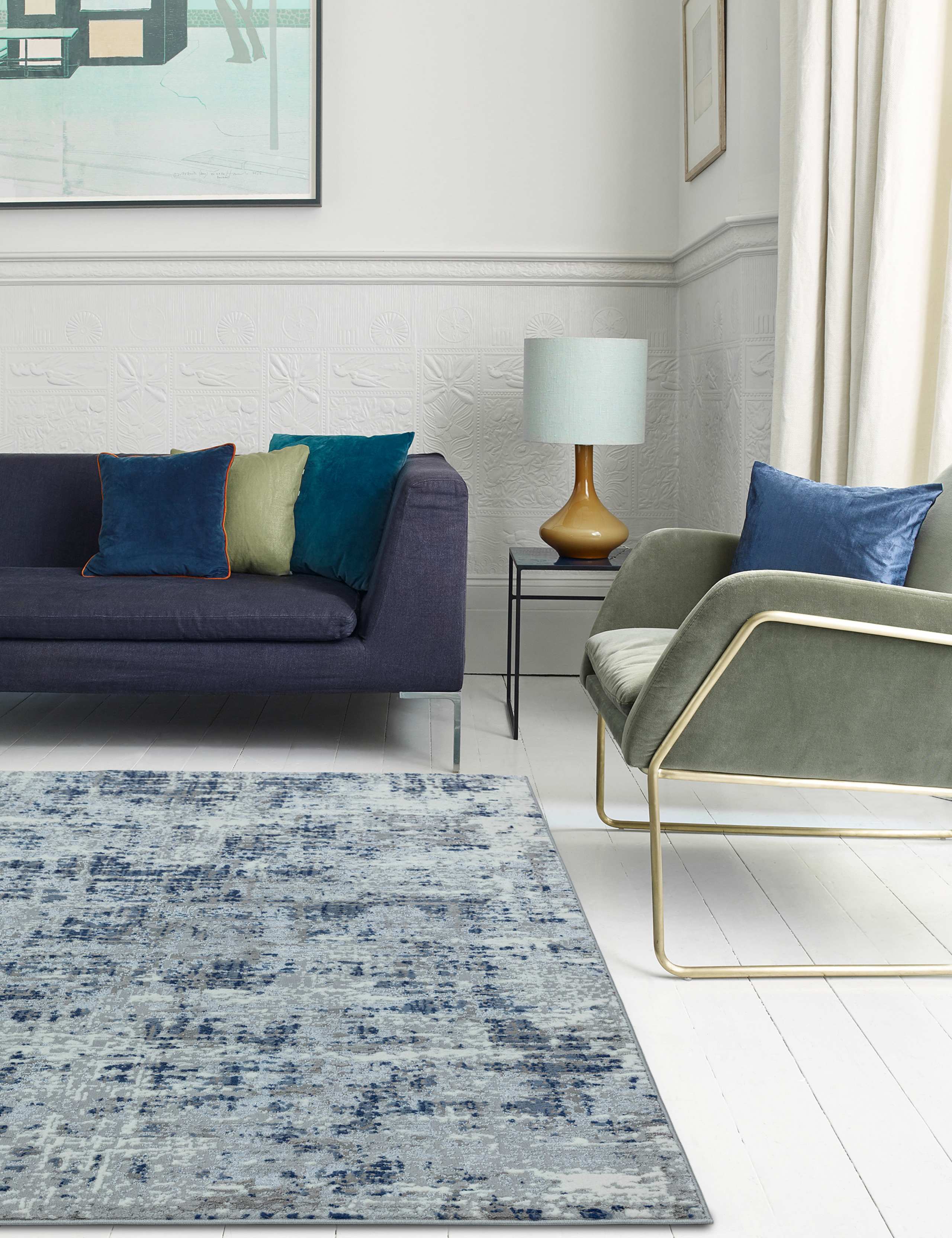Orion Abstract Metallic Rug