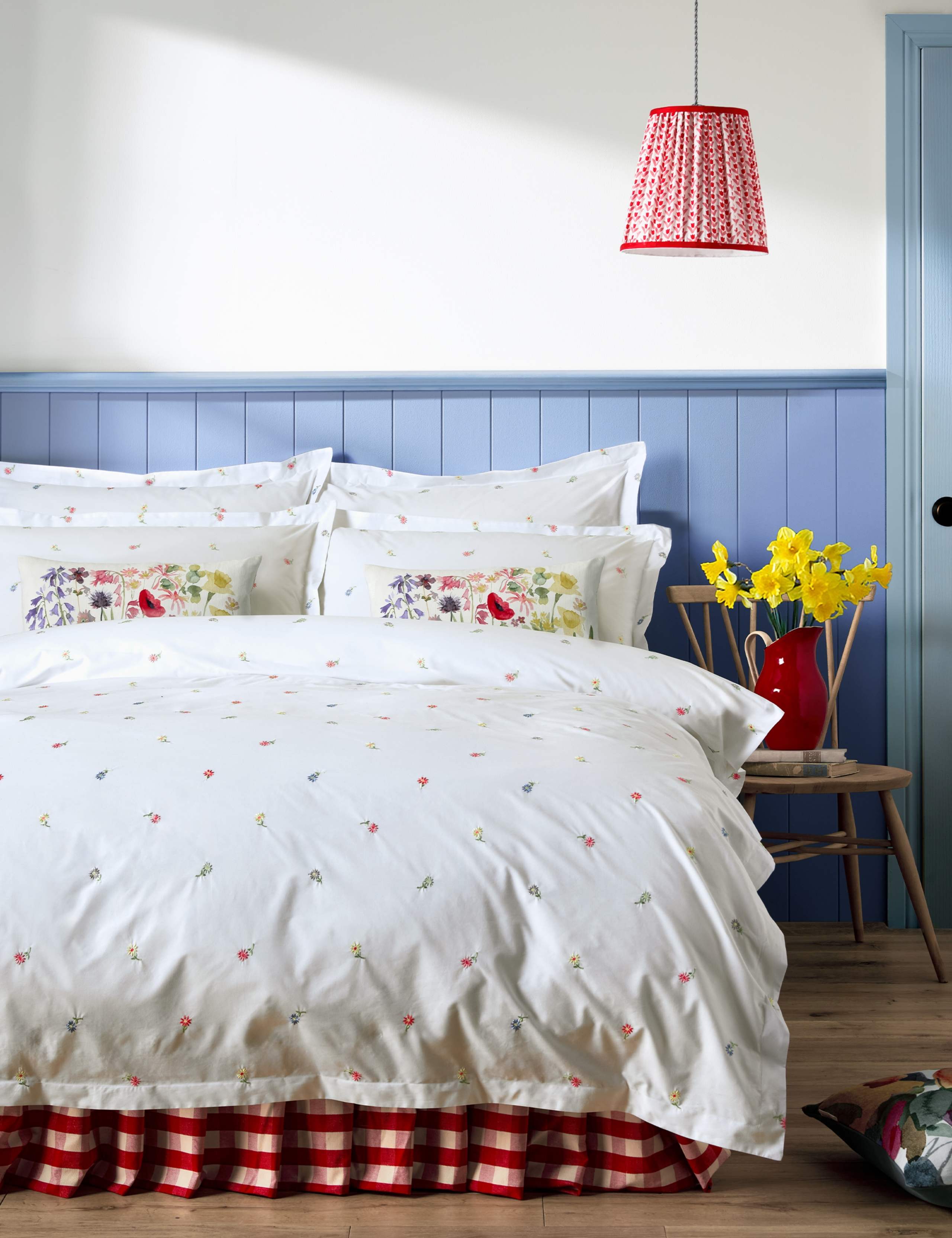 Pure Cotton Floral Embroidered Bedding Set