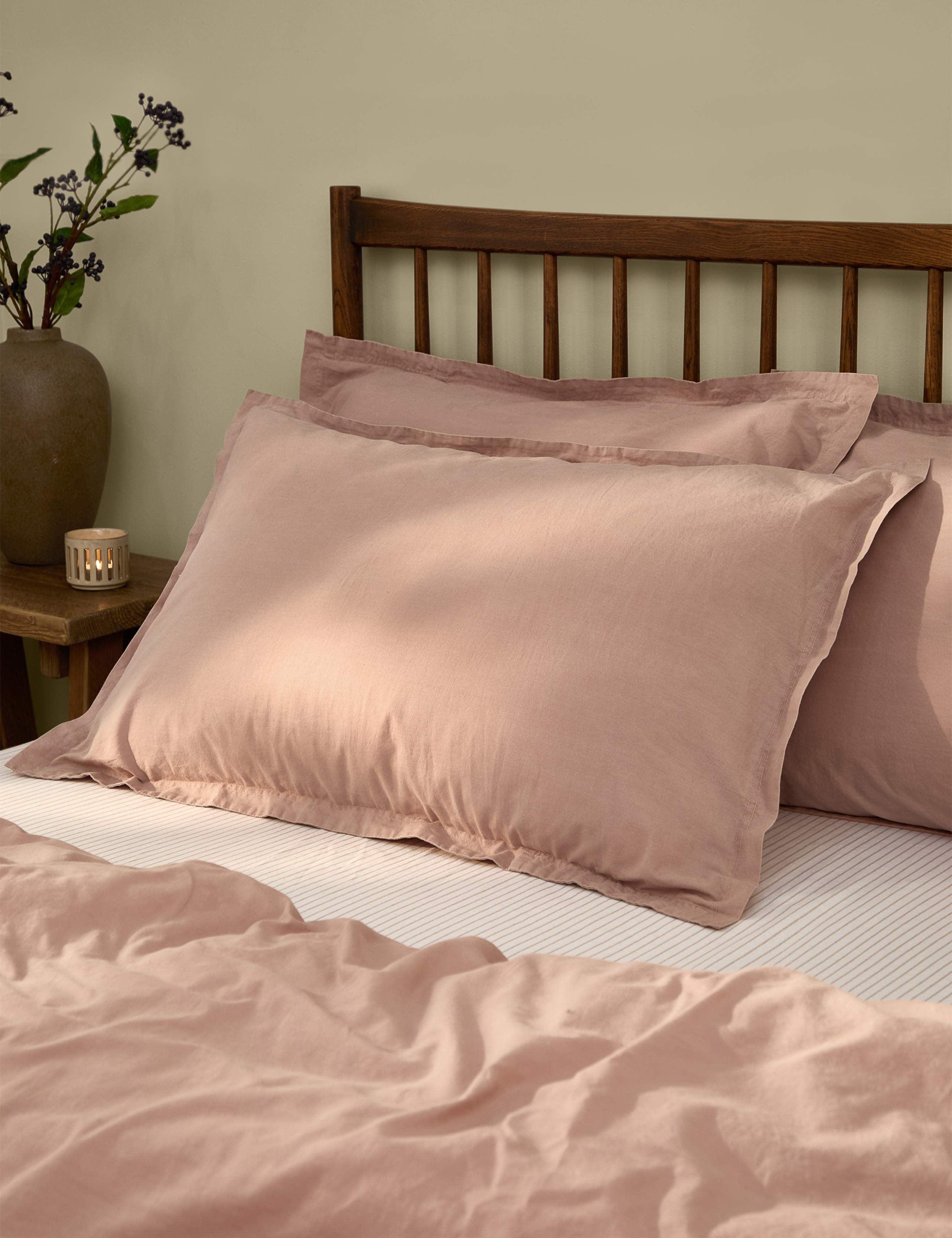 Pure Cotton Hebden Washed Pillowcase
