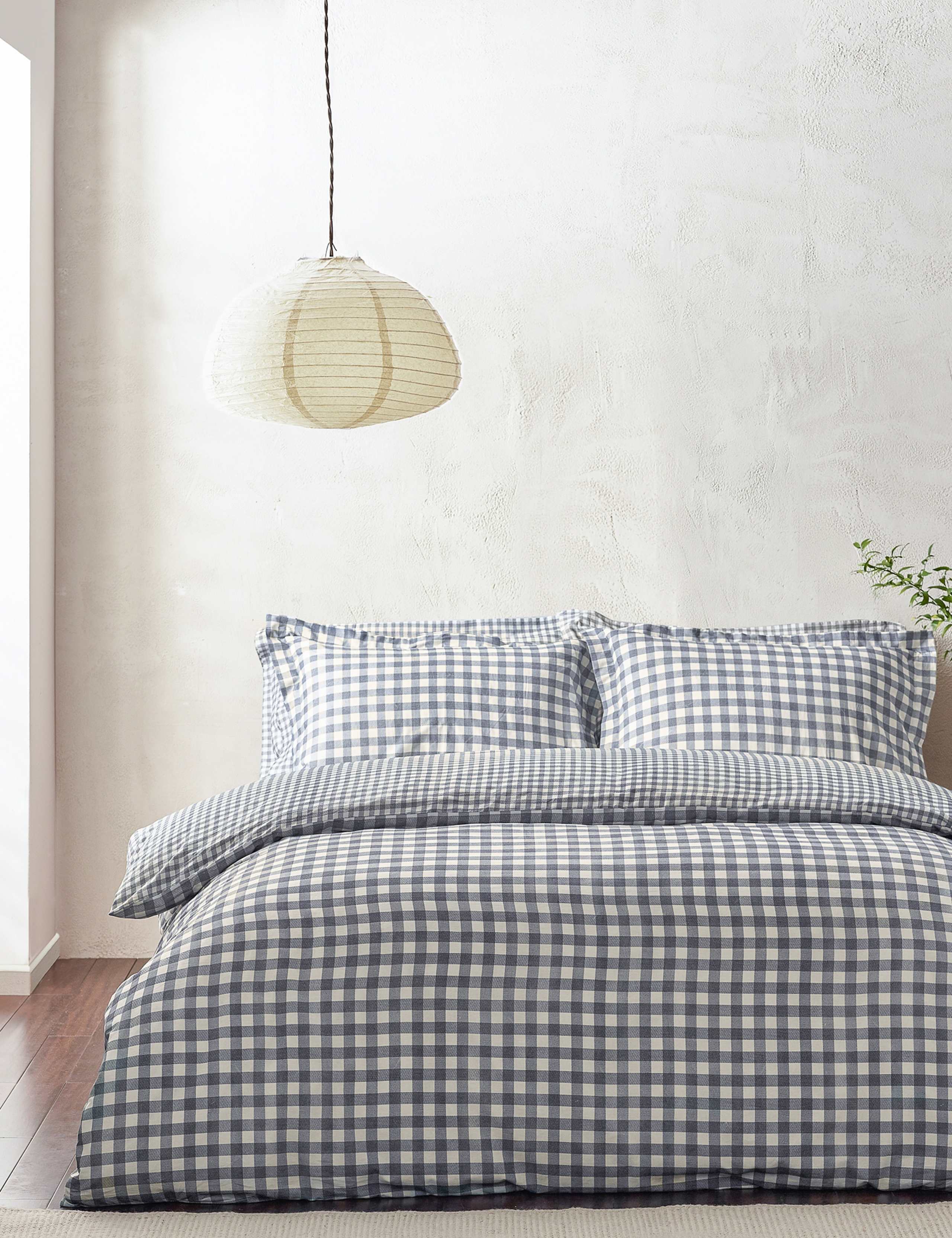 Washed Cotton Barton Gingham Bedding Set