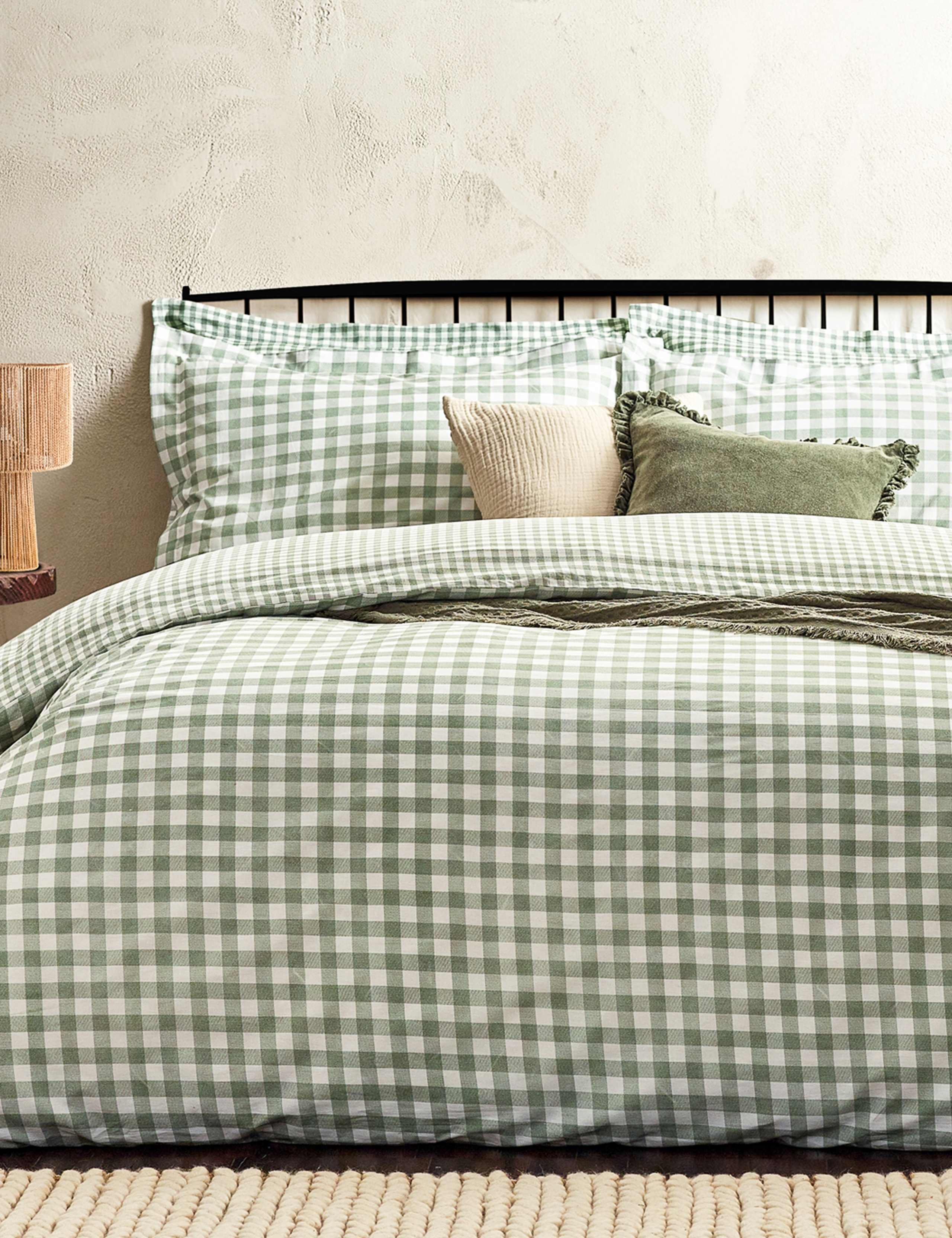 Washed Cotton Barton Gingham Bedding Set