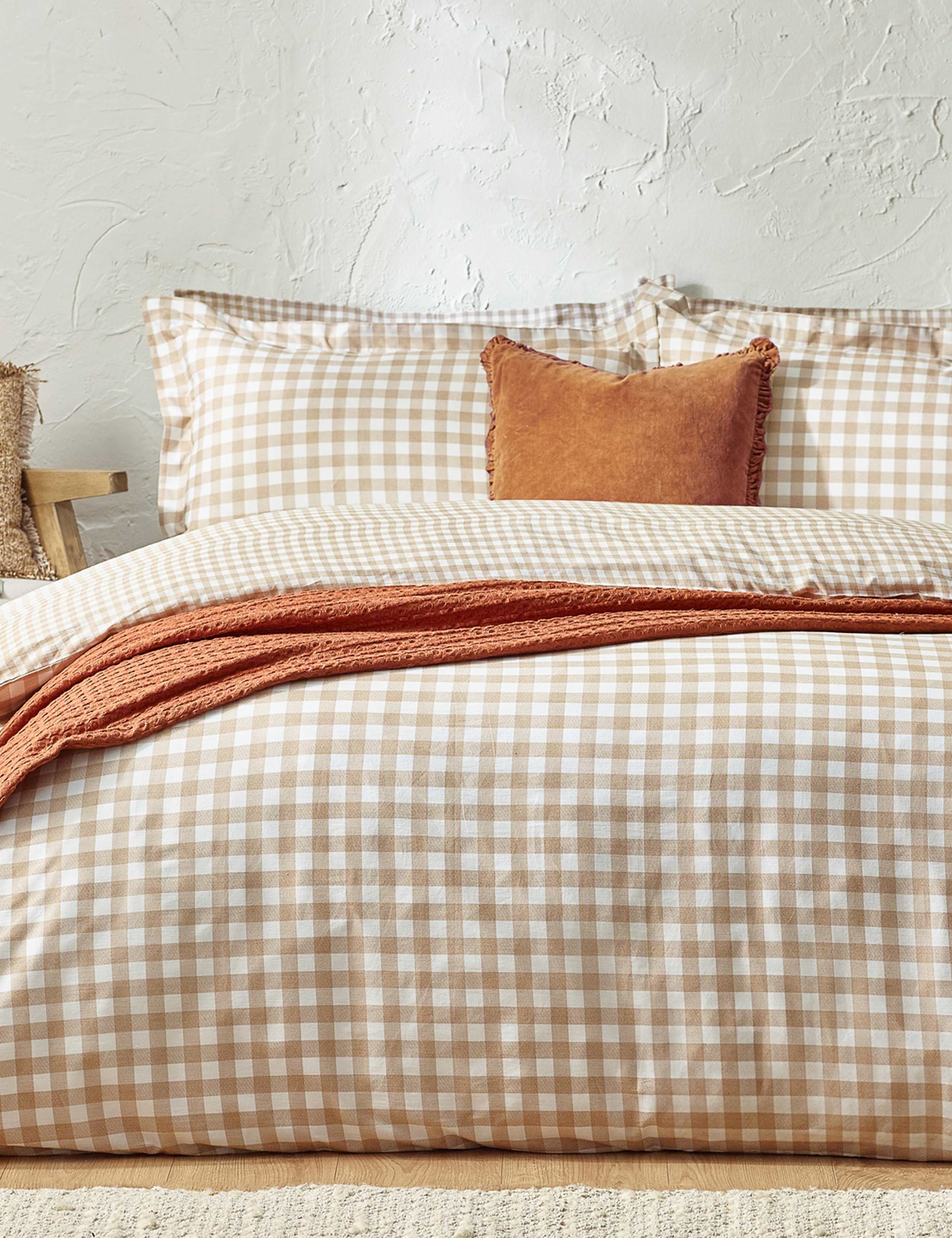 Washed Cotton Barton Gingham Bedding Set