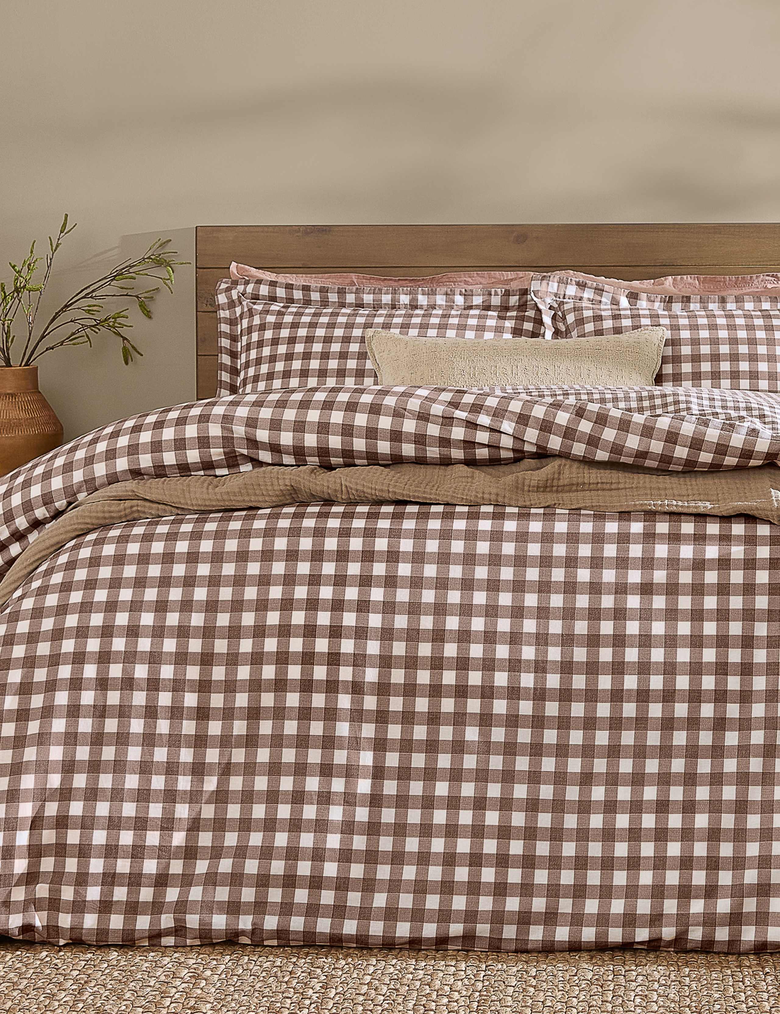 Washed Cotton Barton Gingham Bedding Set
